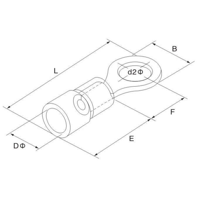Ringkabelschuh, 0,5-1,5mm², M3, isoliert, 25 Stk