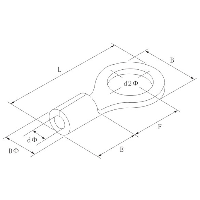 Ring terminal, 0,5-1,5mm², M3, 25 PCS