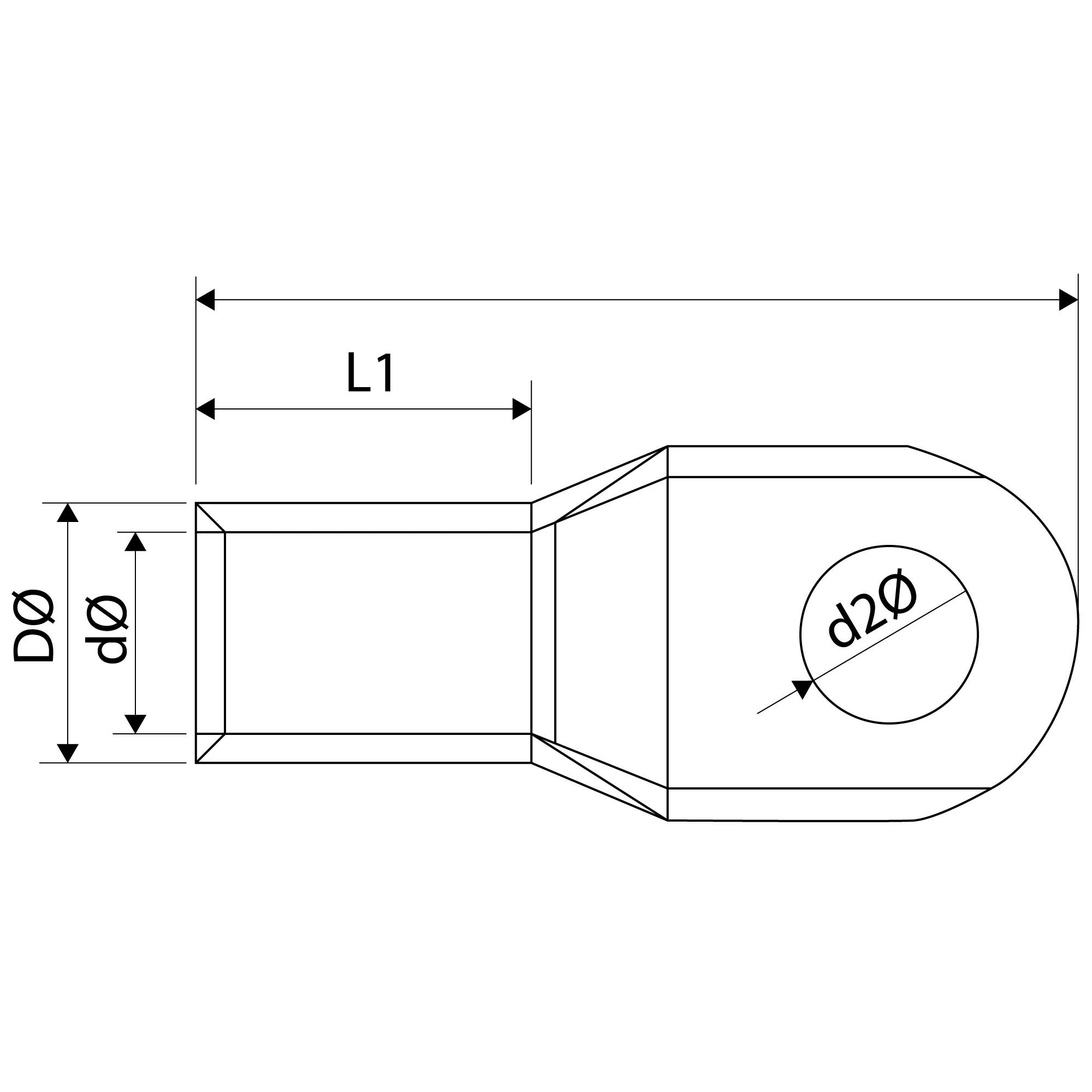 Rohrkabelschuh, 2,5mm², M4, 25 Stk
