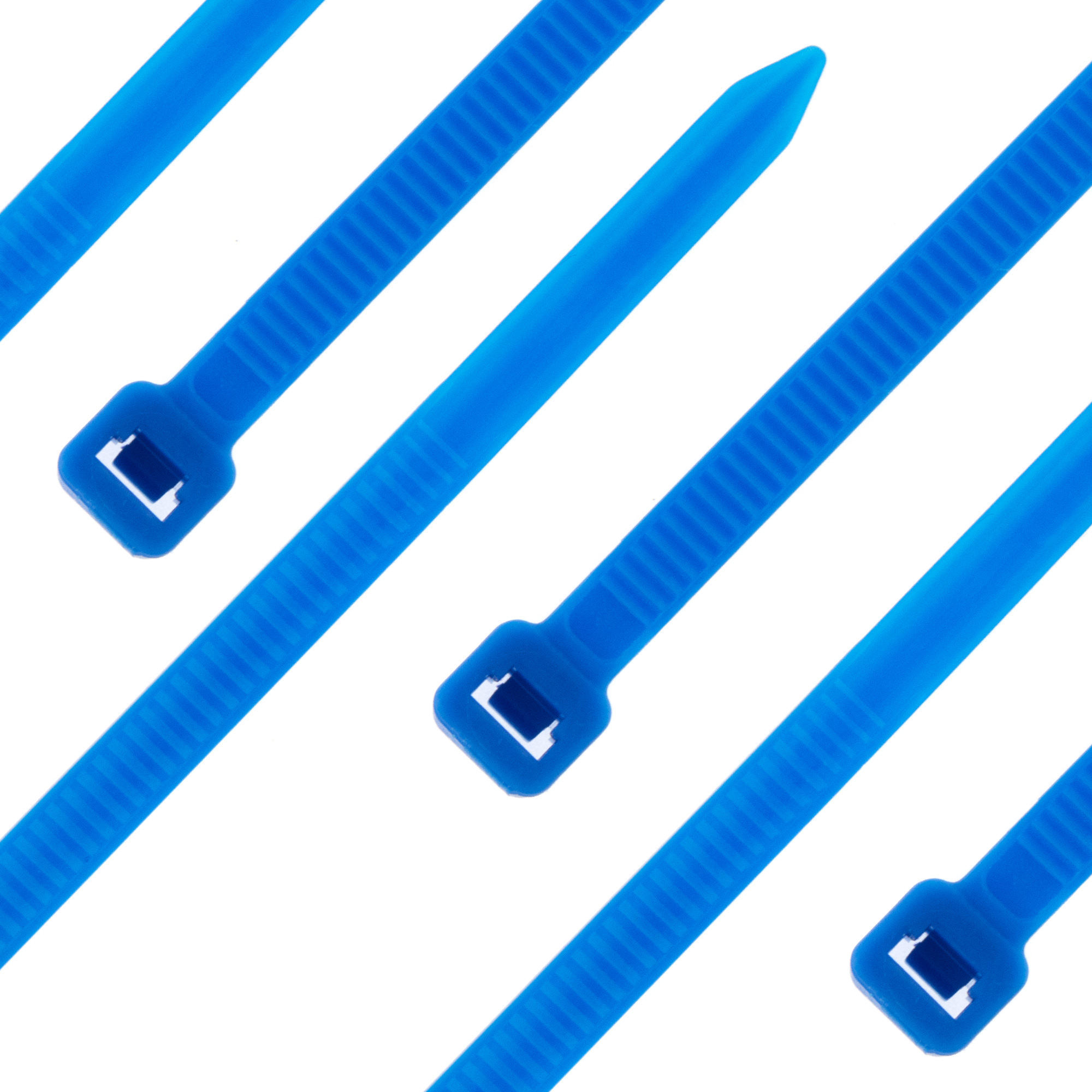 Cable tie self-locking 200 x 2,5mm, blue, 100PCS