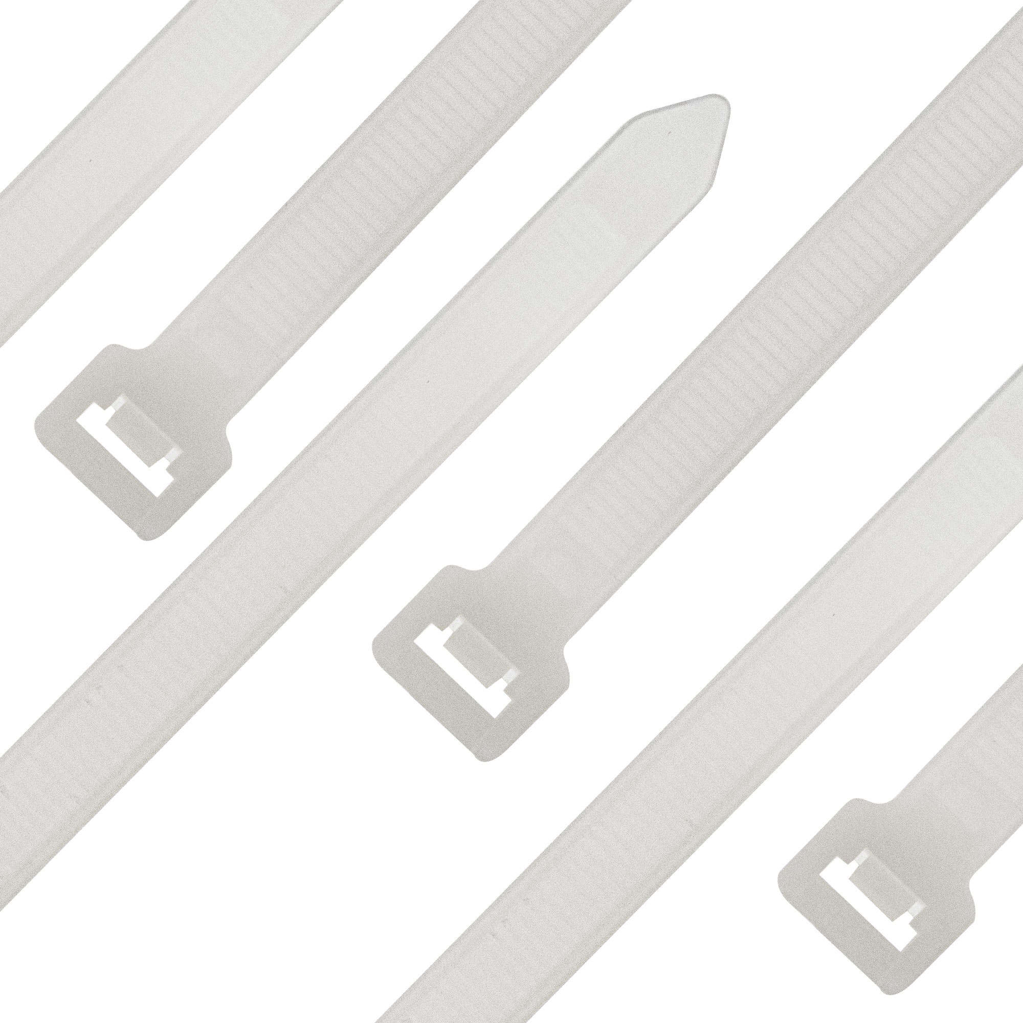 Cable tie self-locking 550 x 9,0mm, white, 100PCS