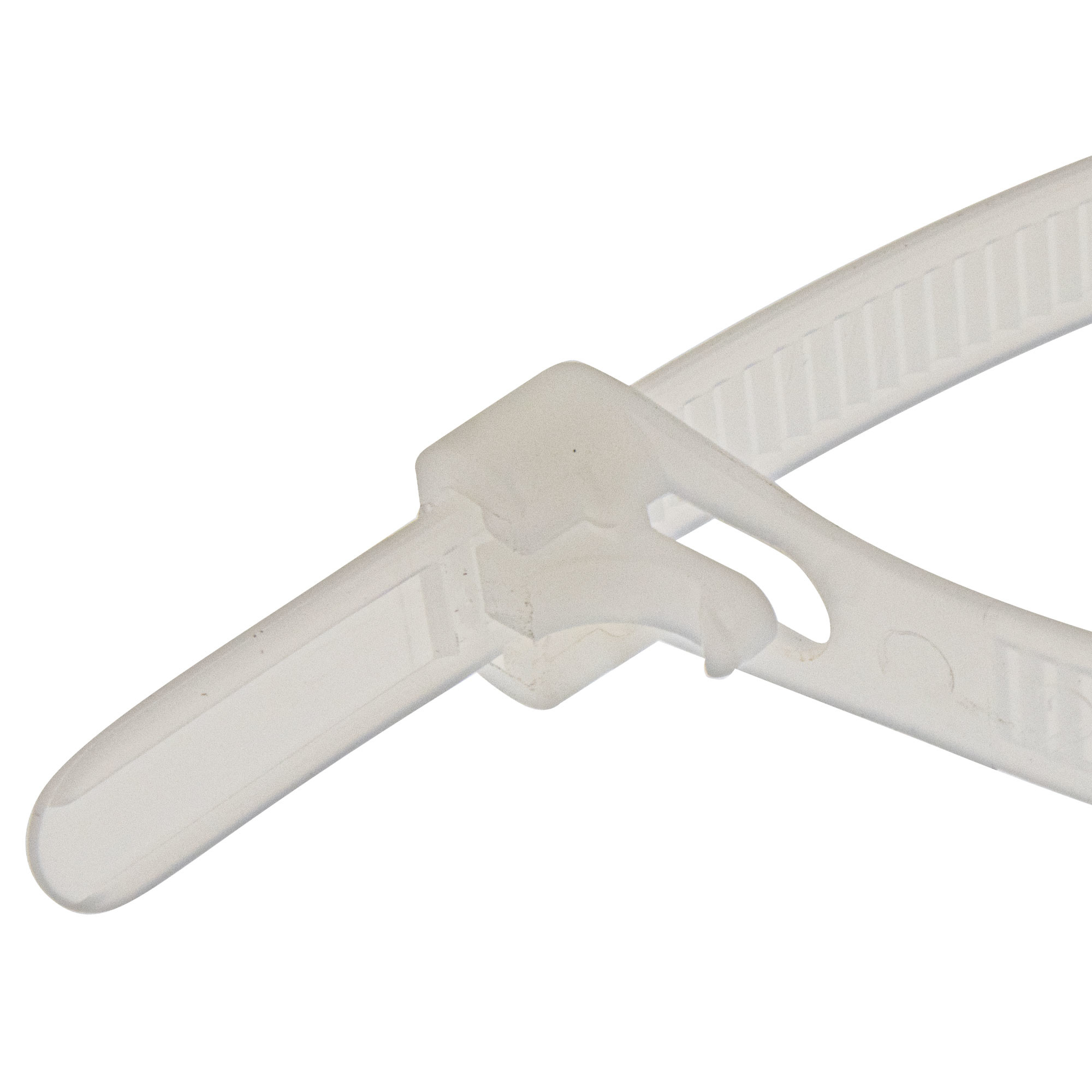 Cable tie re-use-able 300 x 4,8mm, white, 100PCS
