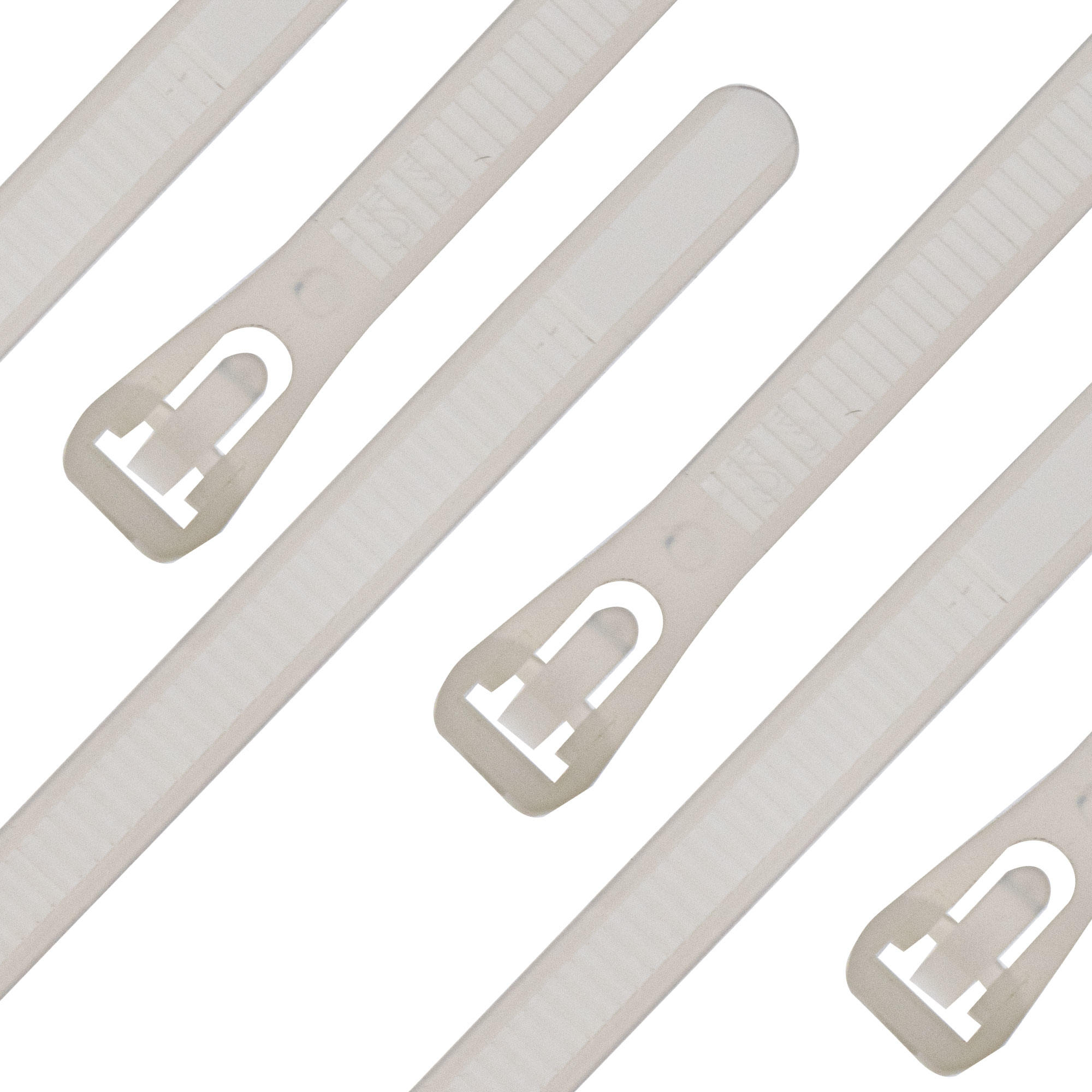 Cable tie releasable 200 x 7,6mm, white, 100PCS