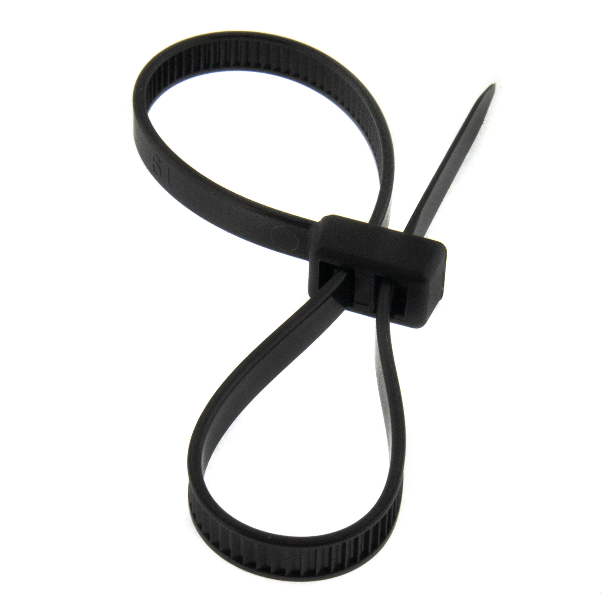 Cable tie double head 200 x 4,8mm, black, 100PCS