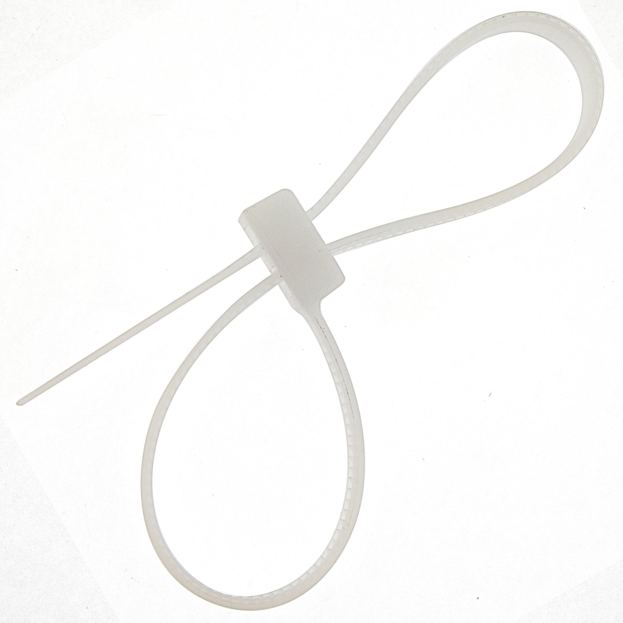 Cable tie double head 200 x 4,8mm, white, 100PCS
