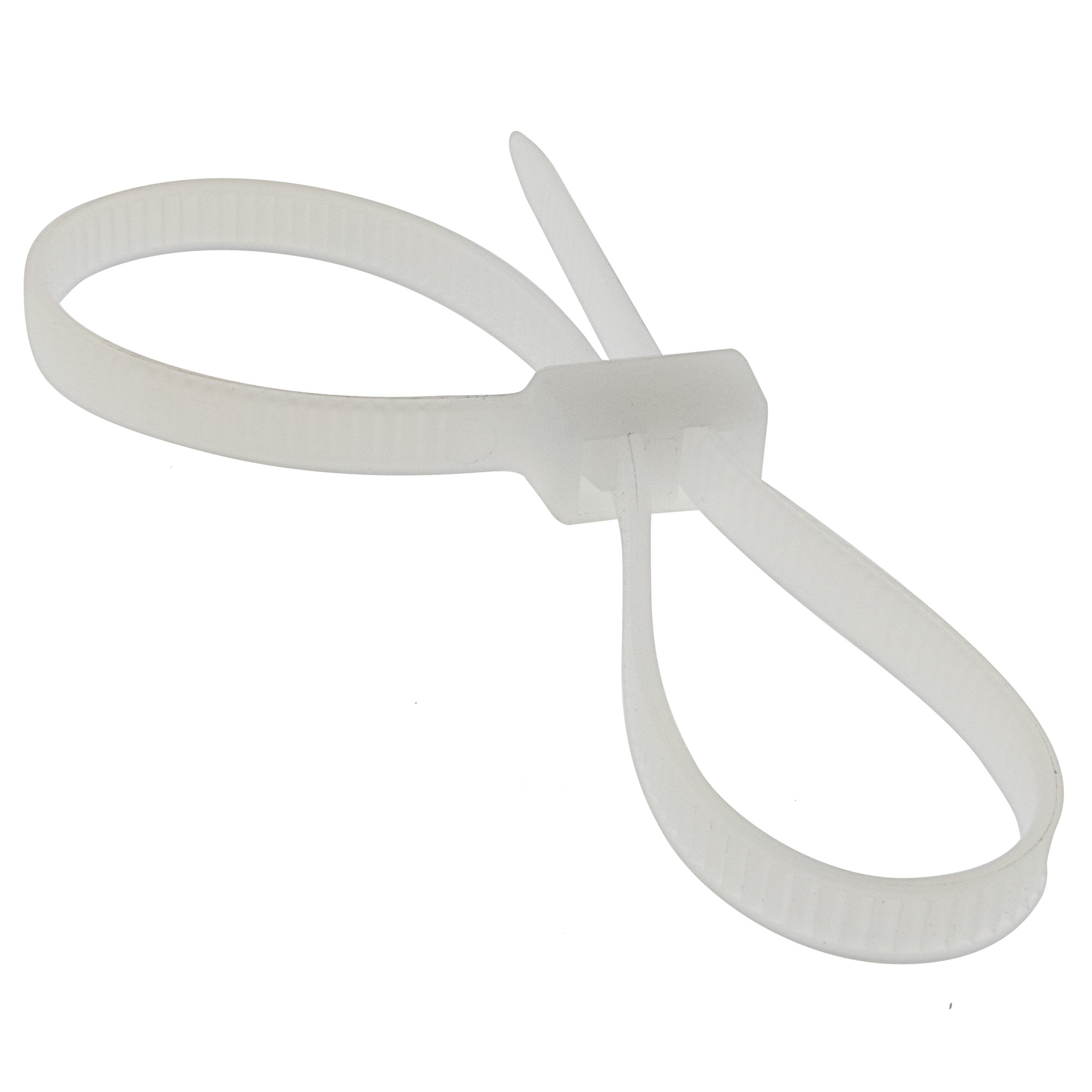Cable tie double head 200 x 4,8mm, white, 100PCS