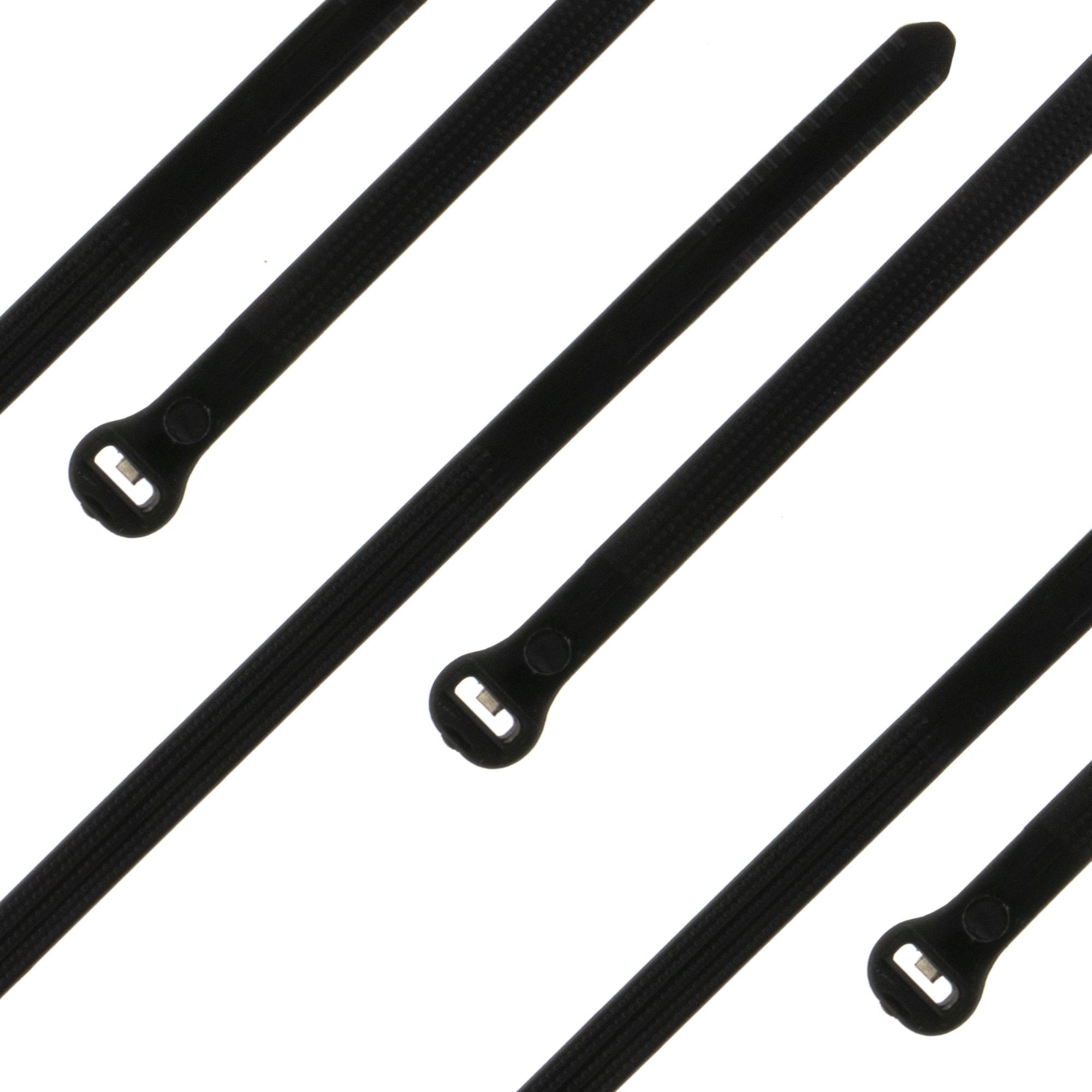 Cable tie w. metal barb lock 102 x 2,4mm, 100PCS