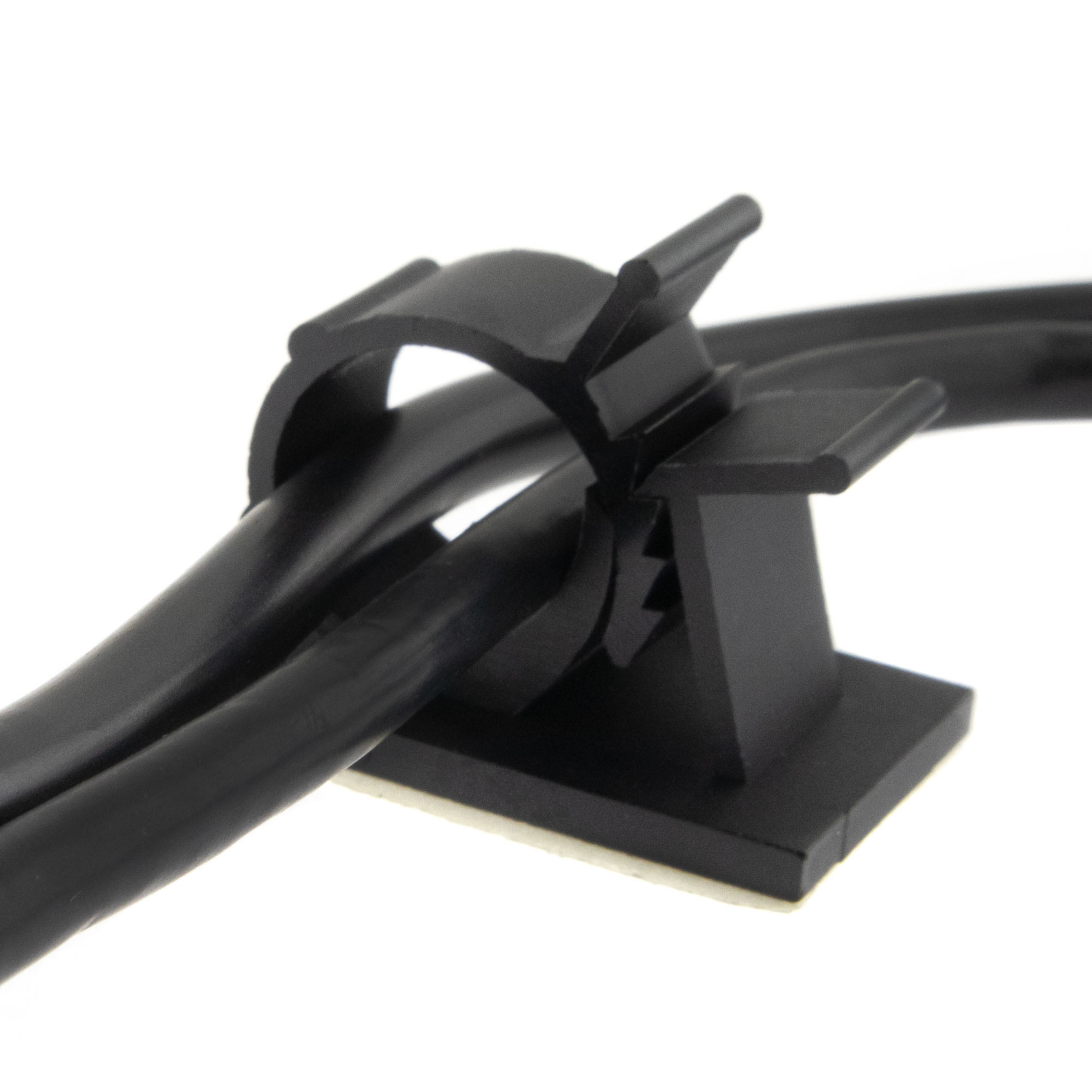 Cable clamp self-adhesive 22,2-25,4mm, black, 50PCS