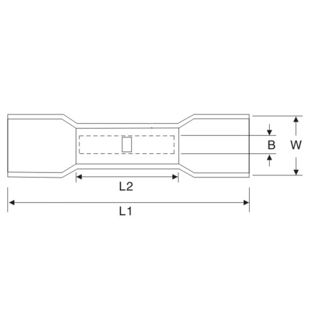 Butt connector, 0,5-1,5mm², shrinkable, 25 PCS