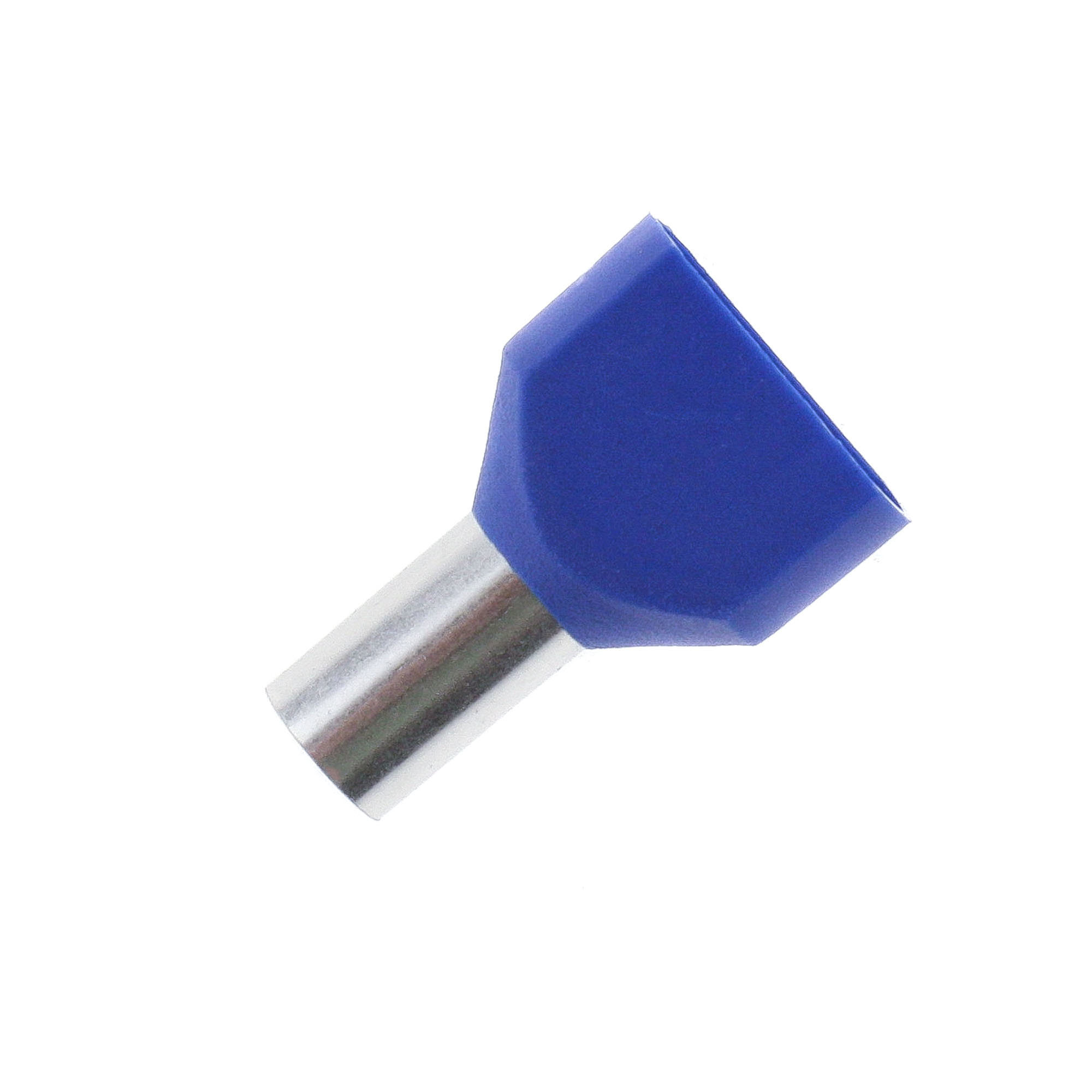 Twin cord end terminal 2x16,0mm² blue , 50 PCS