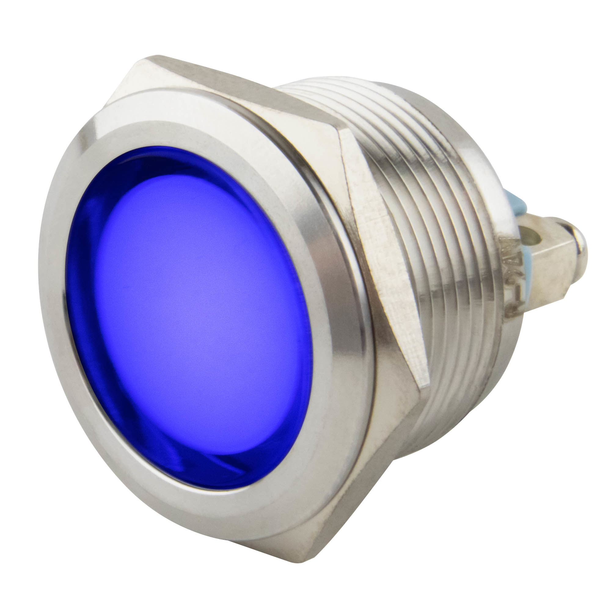 LED Kontrollleuchte Ø22mm blau 6-24V