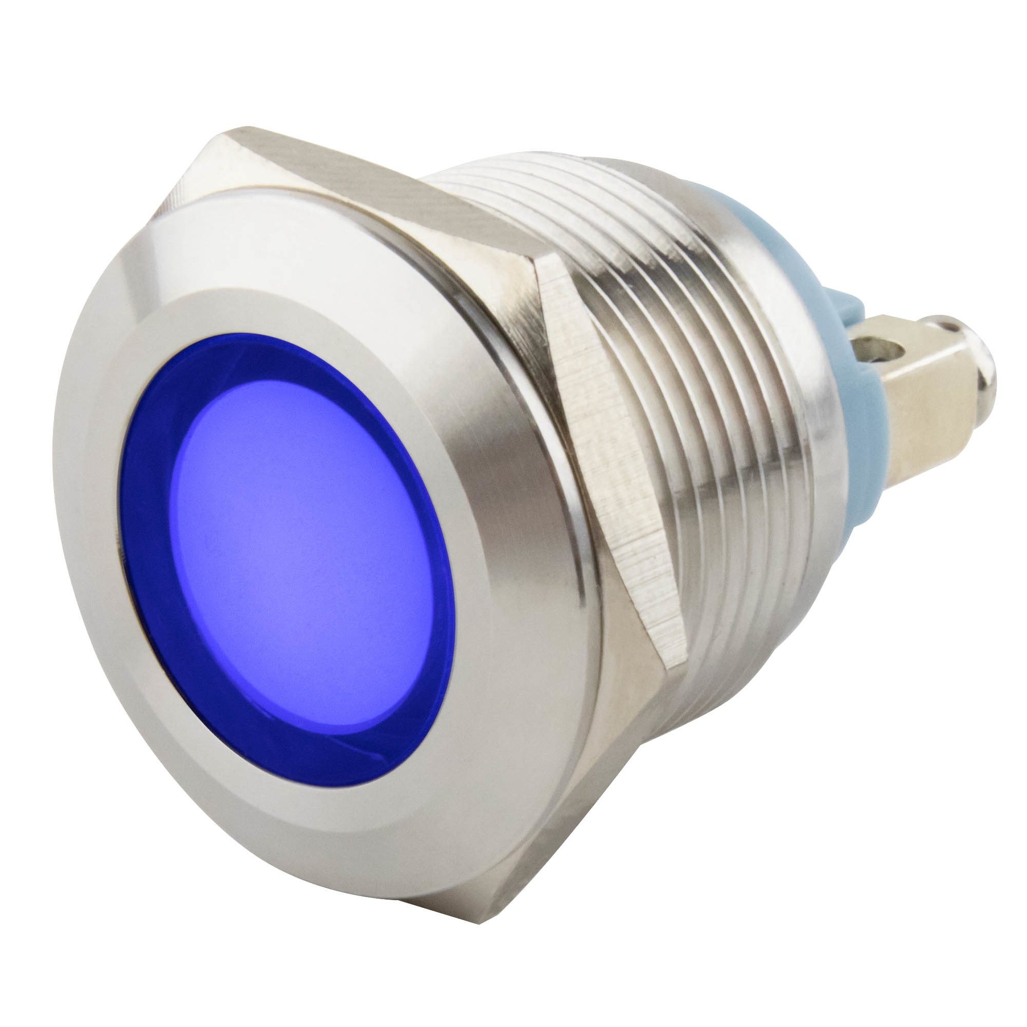 LED Indicator Ø19mm blue 6-24V