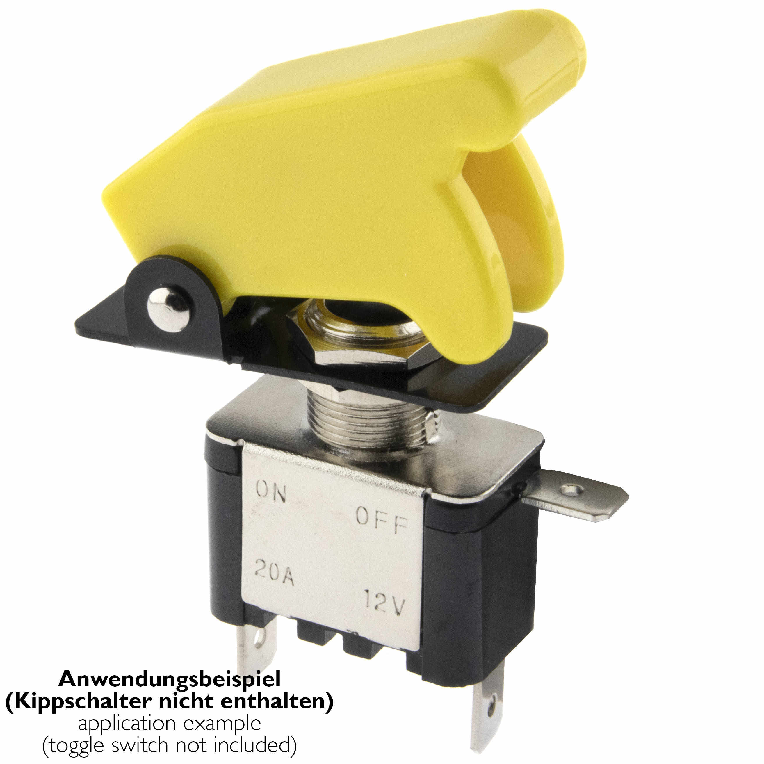Flip-Cover for toggle switch -yellow