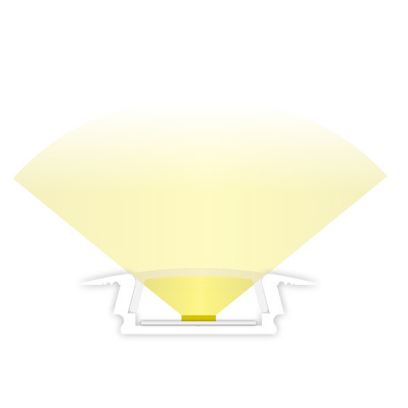 P8 LED Einbauprofil A flach, 200cm, Stripe ≤ 12mm
