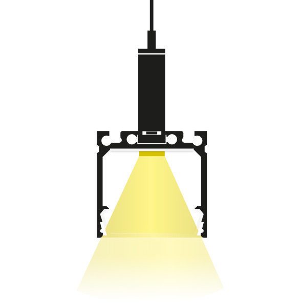 N6n LED Aufbau-Profil , 200cm, Stripe ≤ 24mm