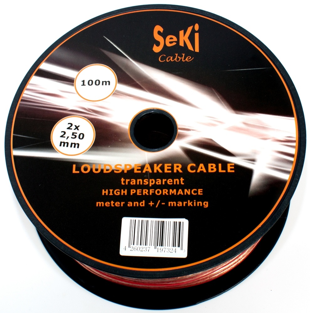 Loudspeaker cable transparent 100m 2.50mm