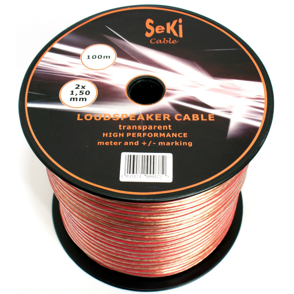 Loudspeaker cable transparent 100m 1.50mm