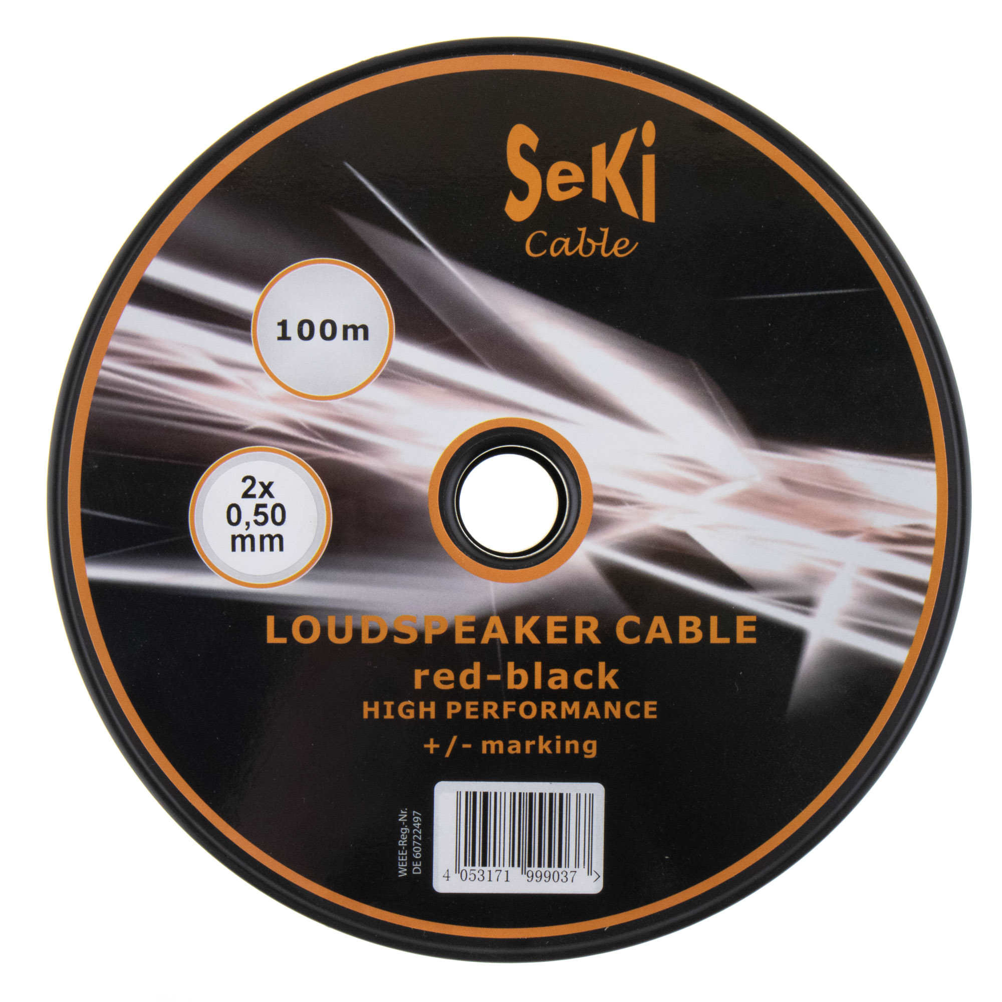 Loudspeaker cable red/black 100m 0.50mm