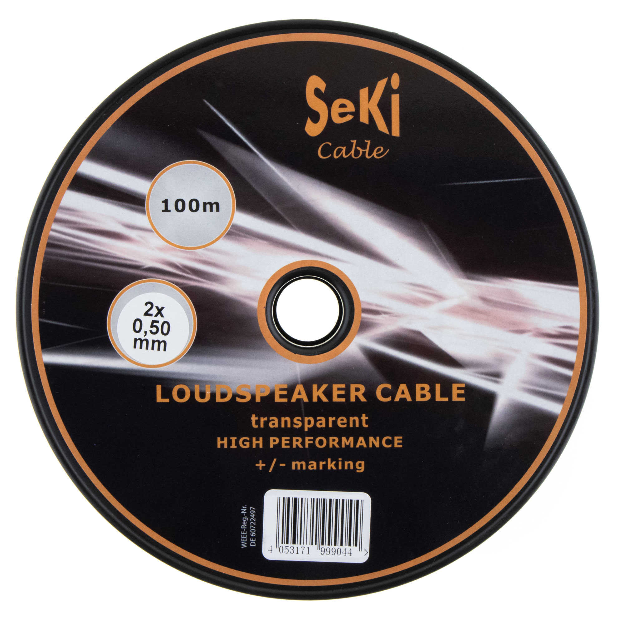 Loudspeaker cable transparent 100m 0.50mm