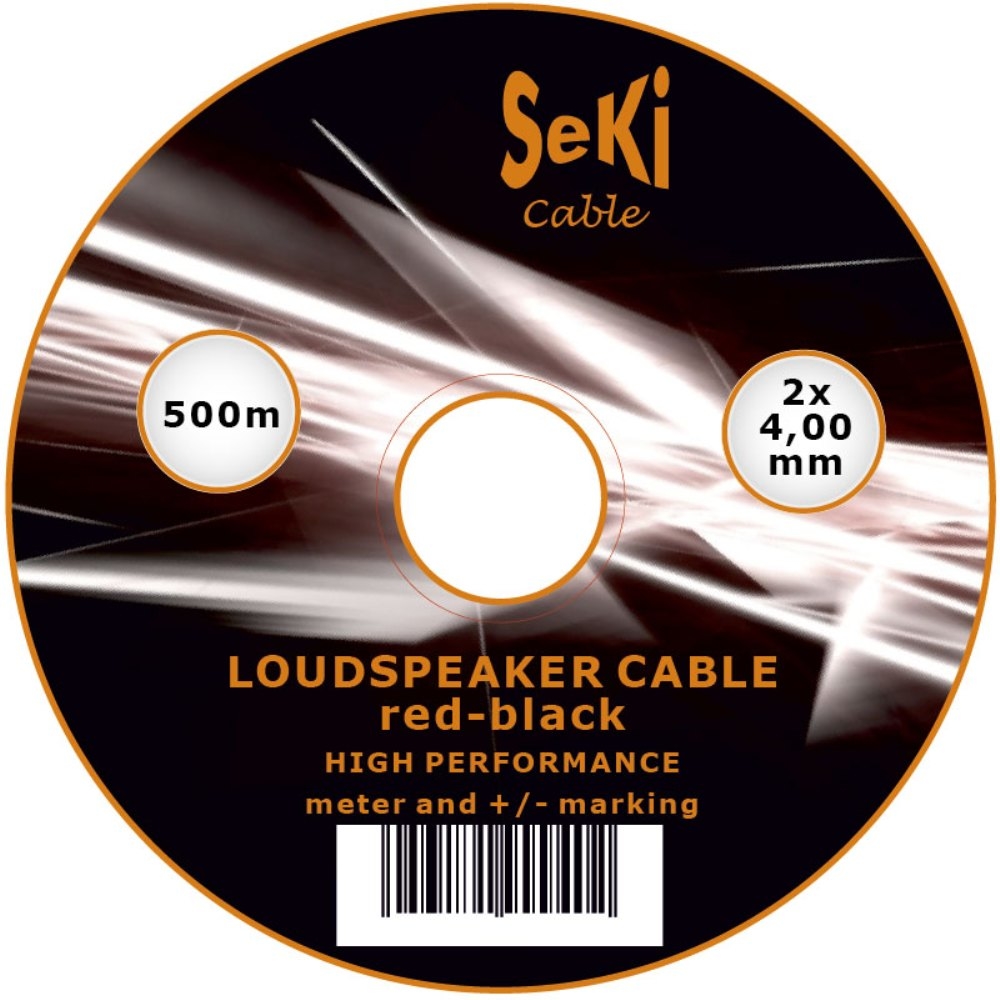 Loudspeaker cable red-black 500m 4.00mm
