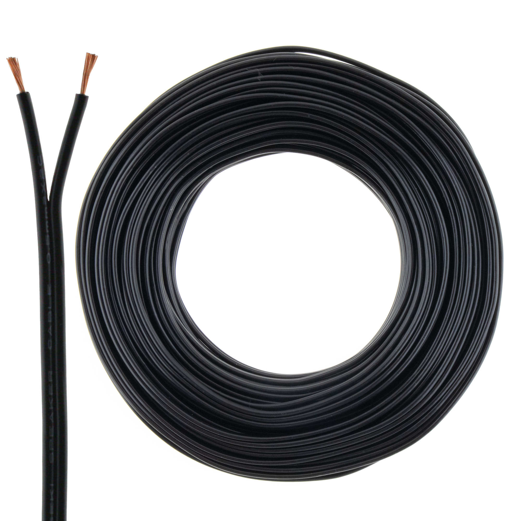 Loudspeaker cable black 25m 0.50mm