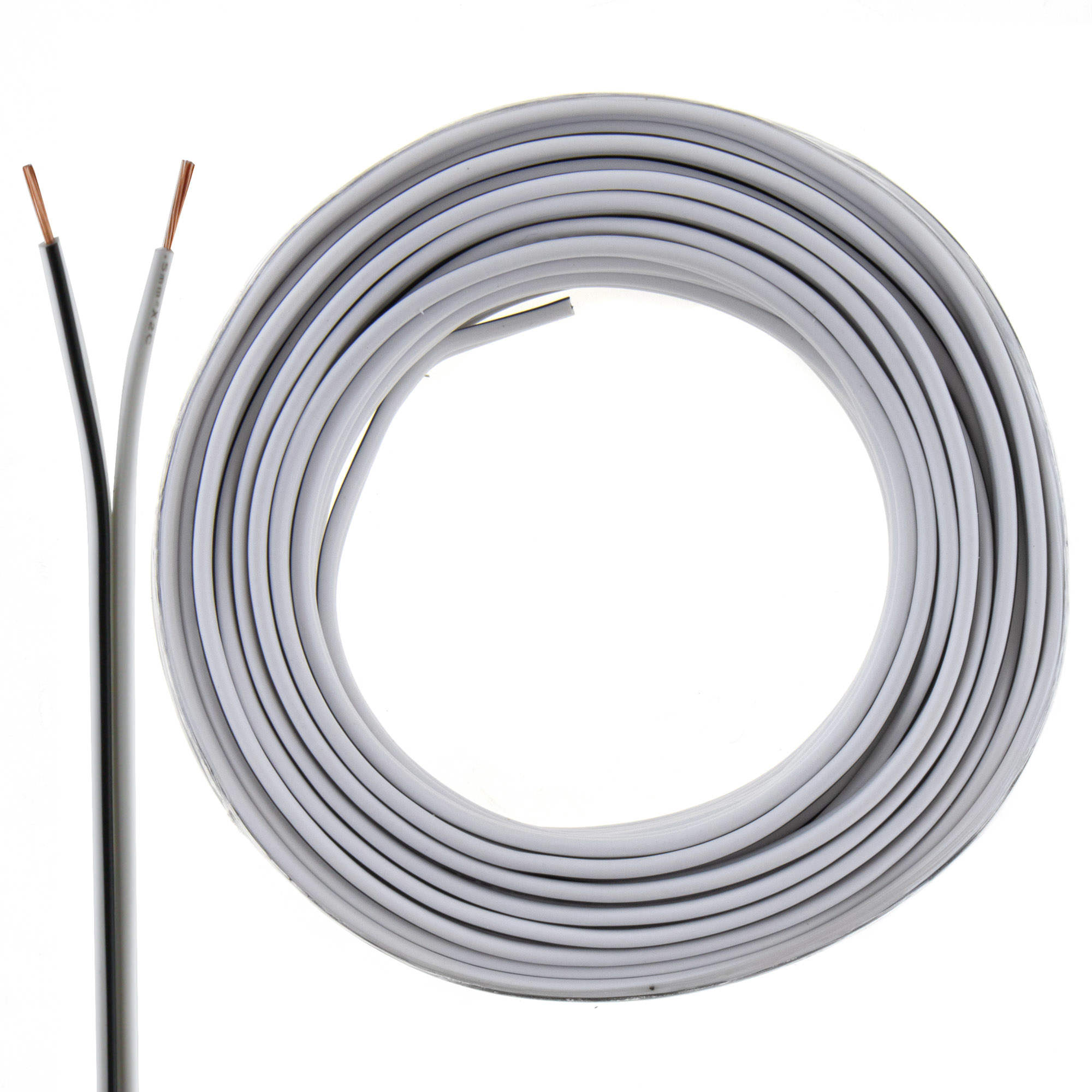 Loudspeaker cable white 10m 0.75mm