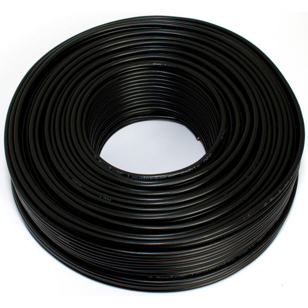 Loudspeaker cable black 50m 2.50mm