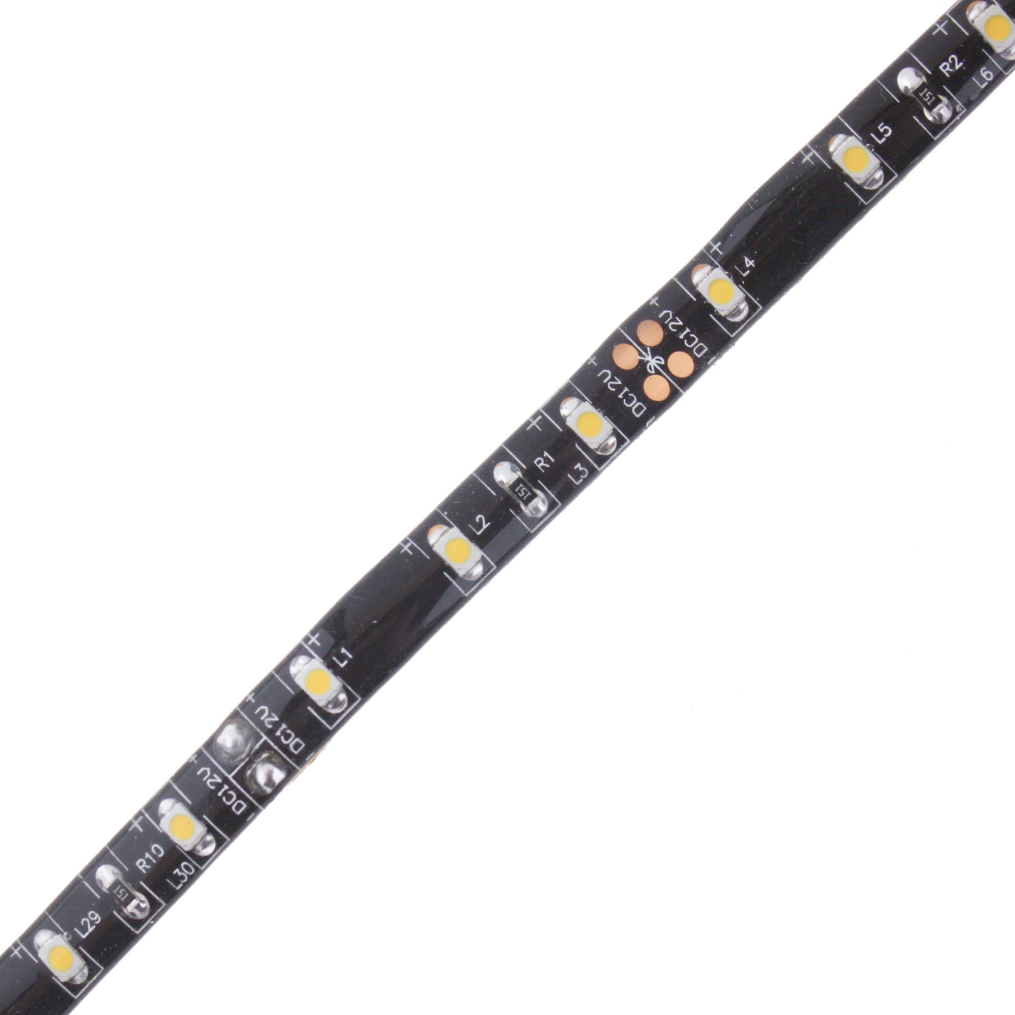 LED stripe 12V, 30cm, BPCB, 60LEDs/m, IP65 - 3000K