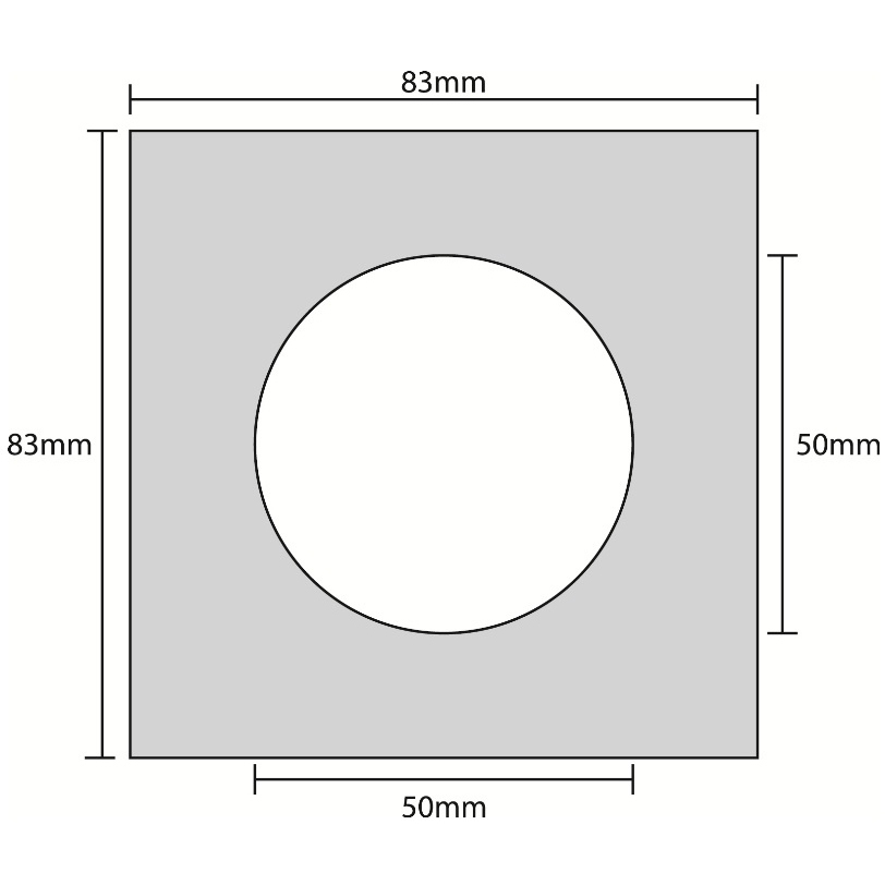 Square Frame for GU10 / MR16 spotlights, chrome