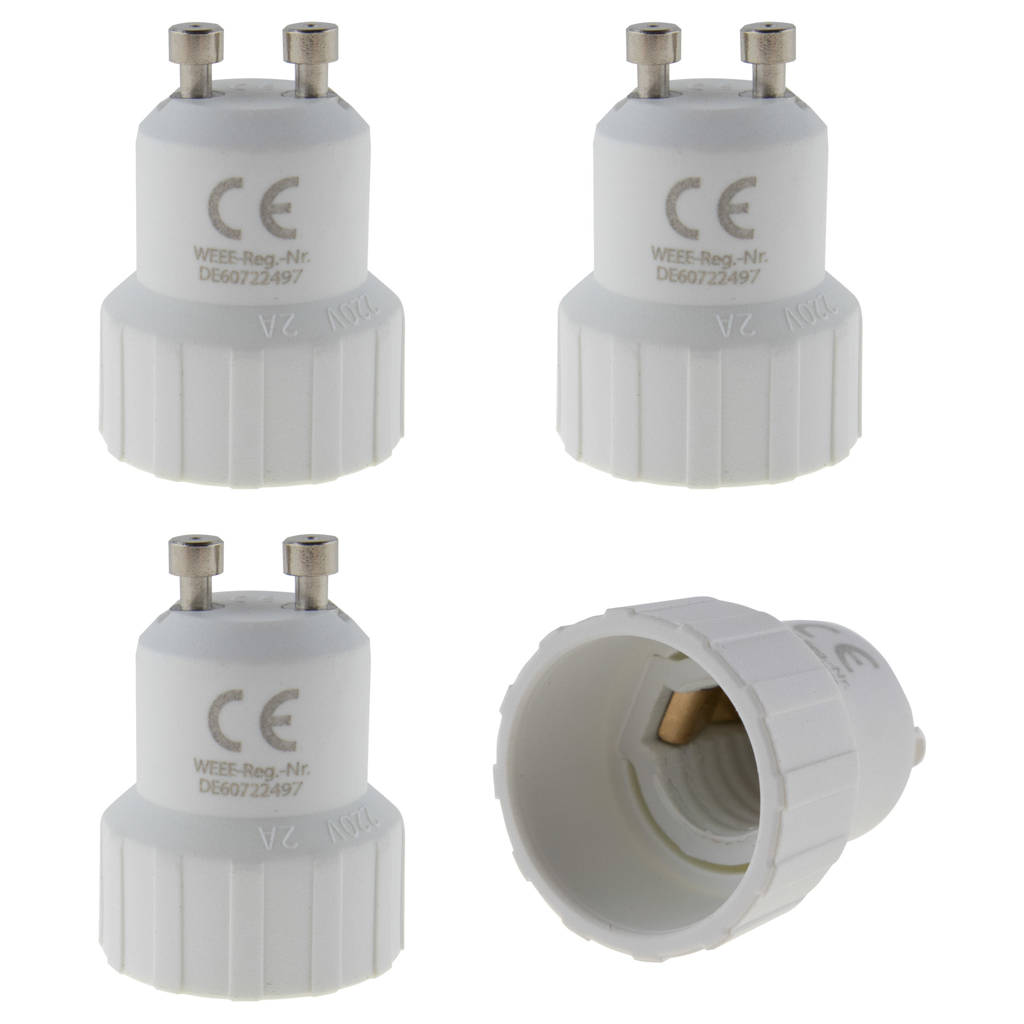 Lamp socket adaptor GU10 to E14 - 4PCS