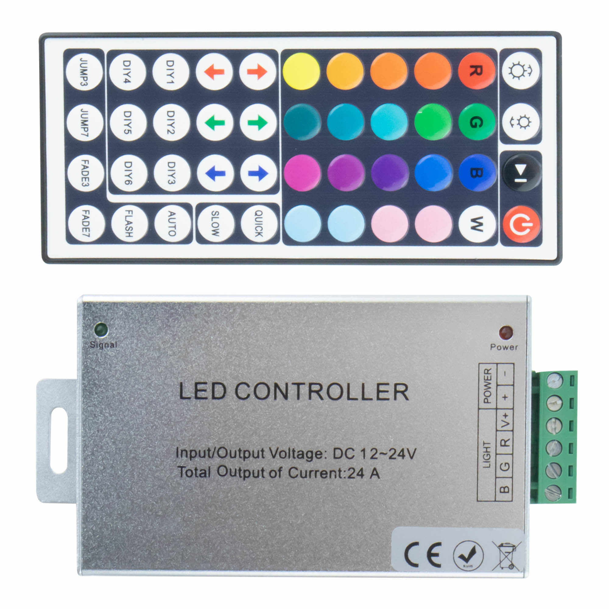 IR RGB Stripe Controller 44 Key Alu 24A