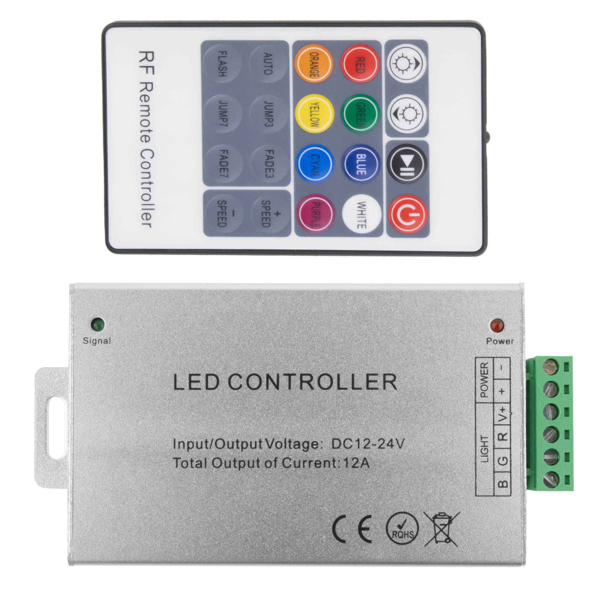 RF RGB Stripe Controller 20 Key Alu 12A