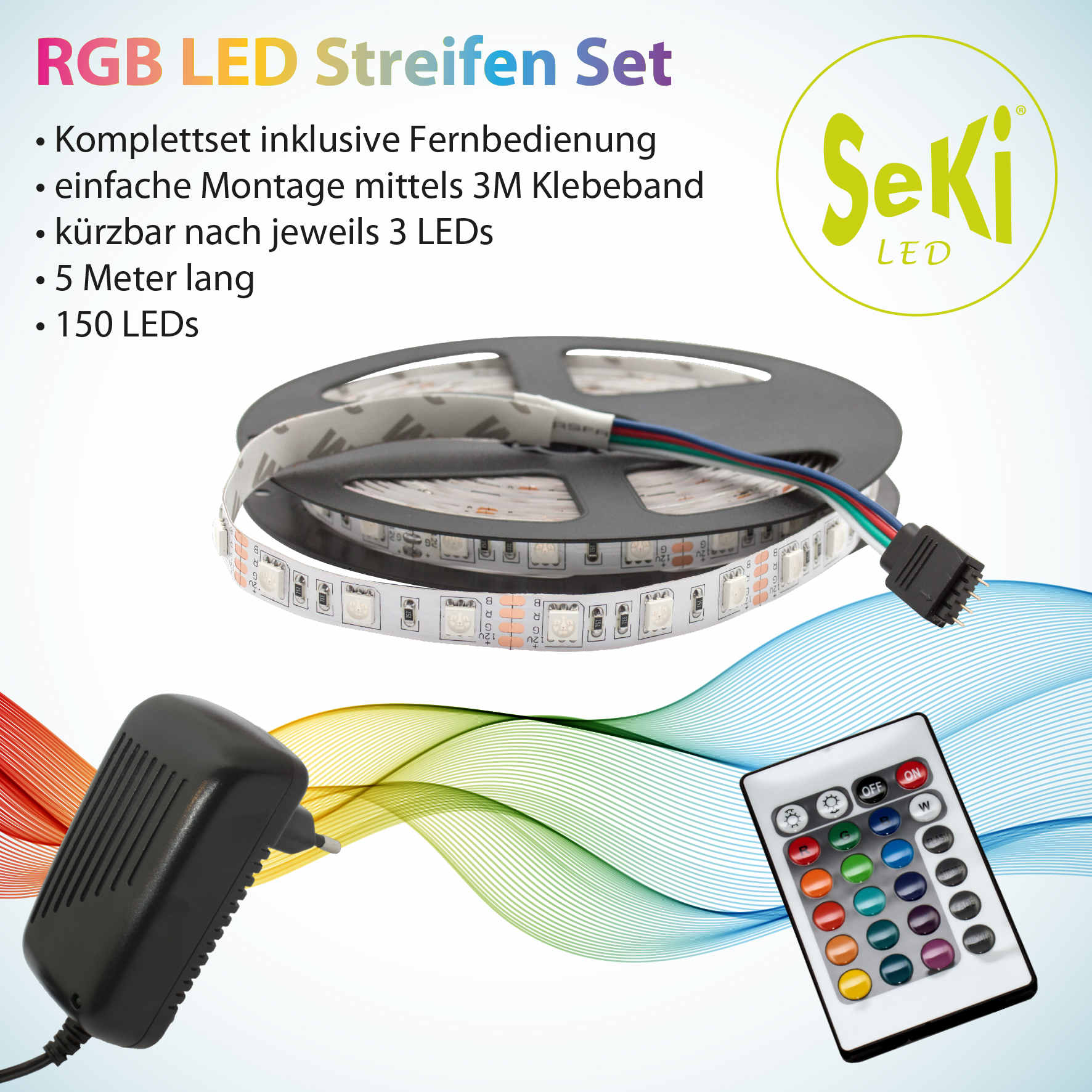 LED RGB SET 1 (RGB 150LEDs, Controller, Netzteil)