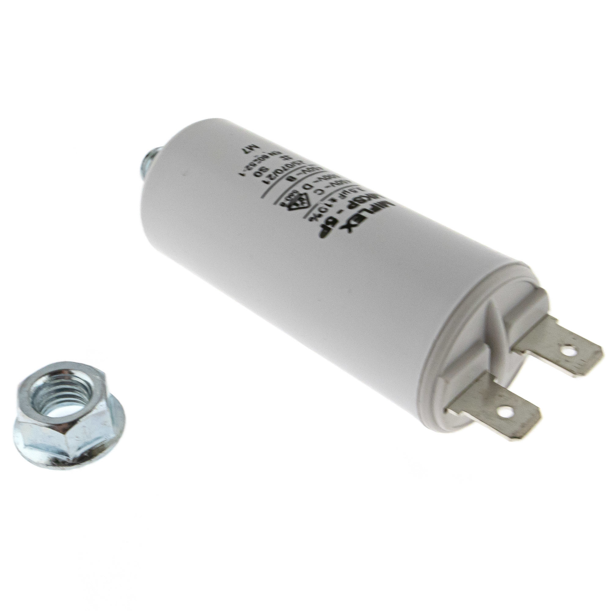 Motor Capacitor 3,5uF-450V, 25x58mm, flat connection