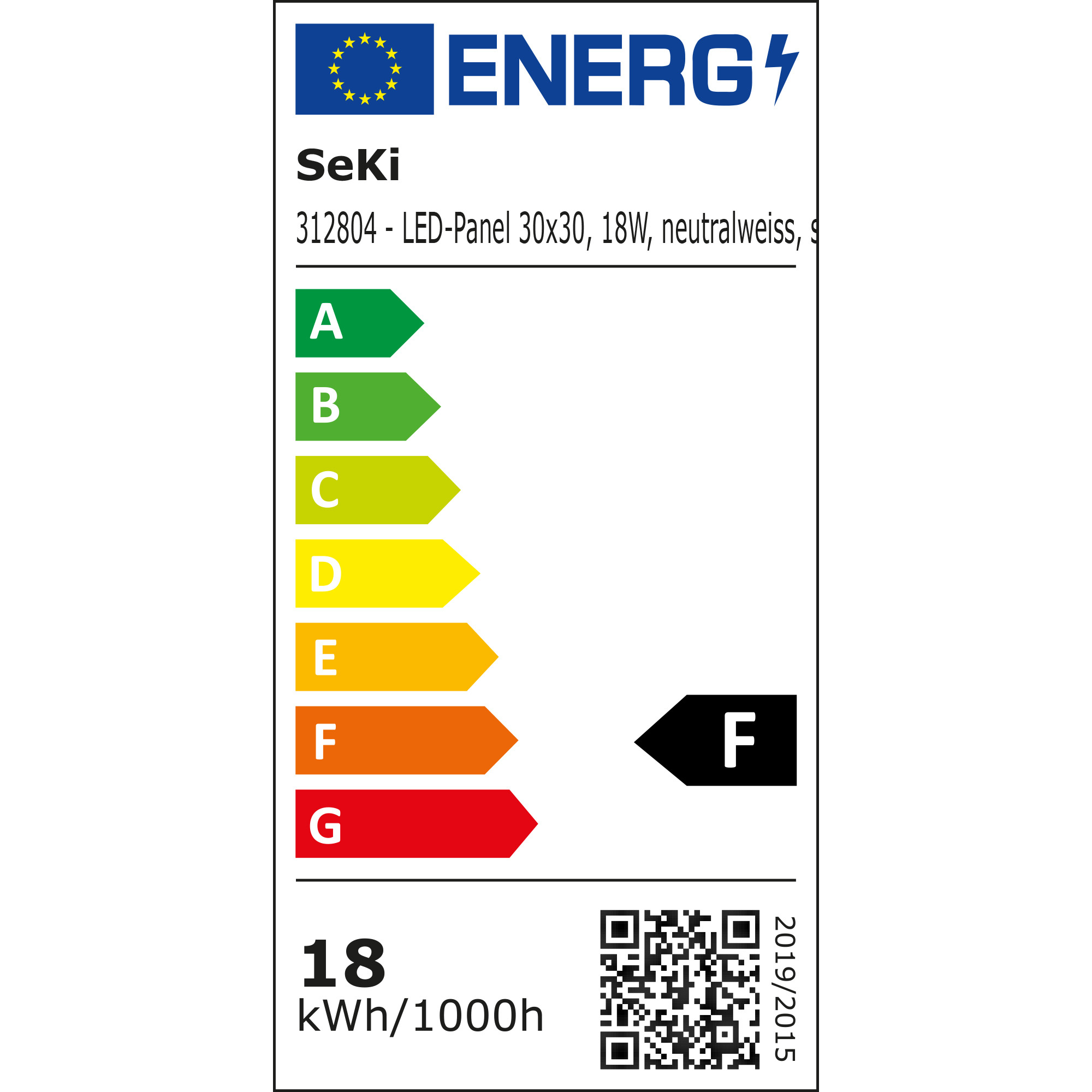 LED-Panel 30x30, 18W, neutralweiss, silber