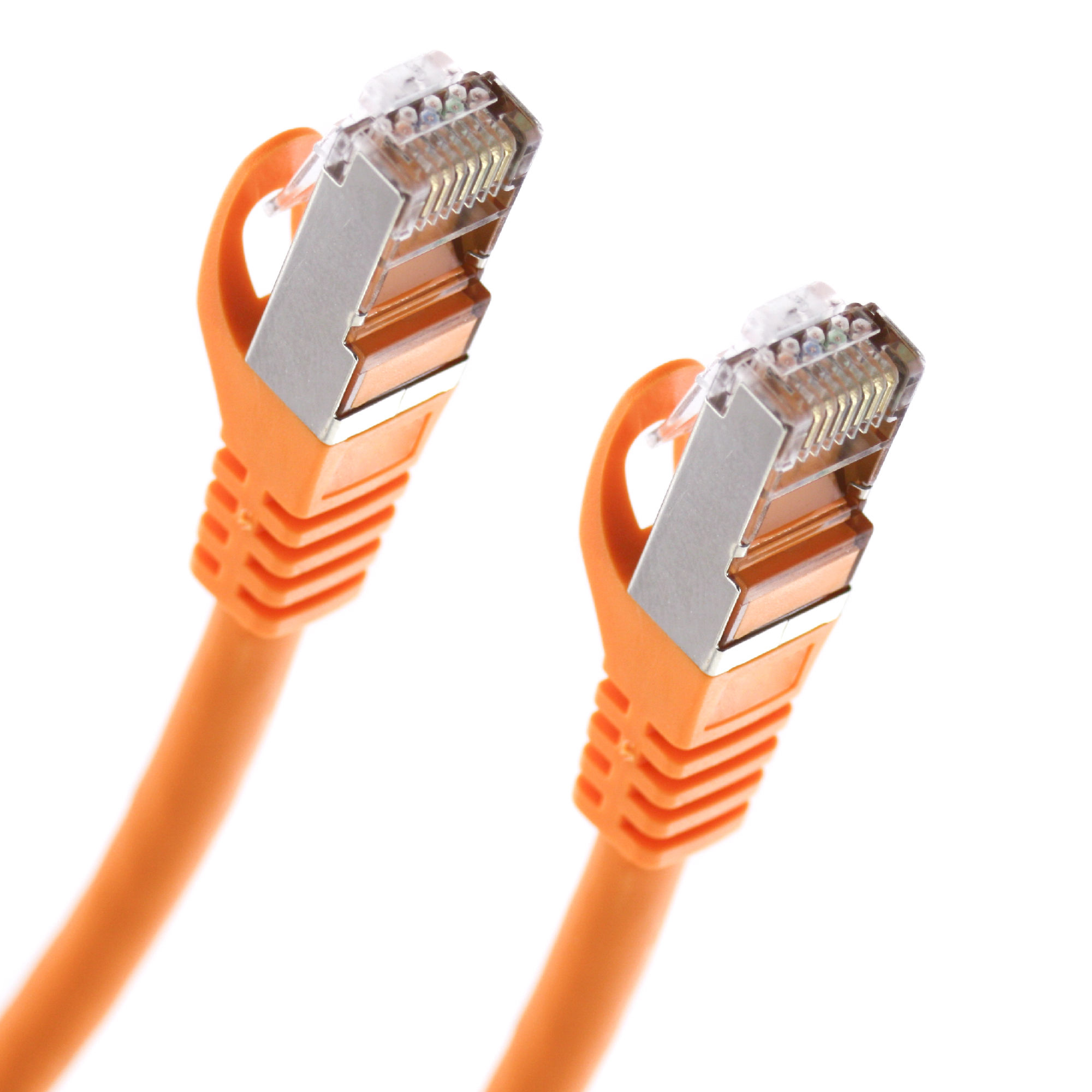Network cable Cat. 7 S/FTP PIMF 0.25 meter orange