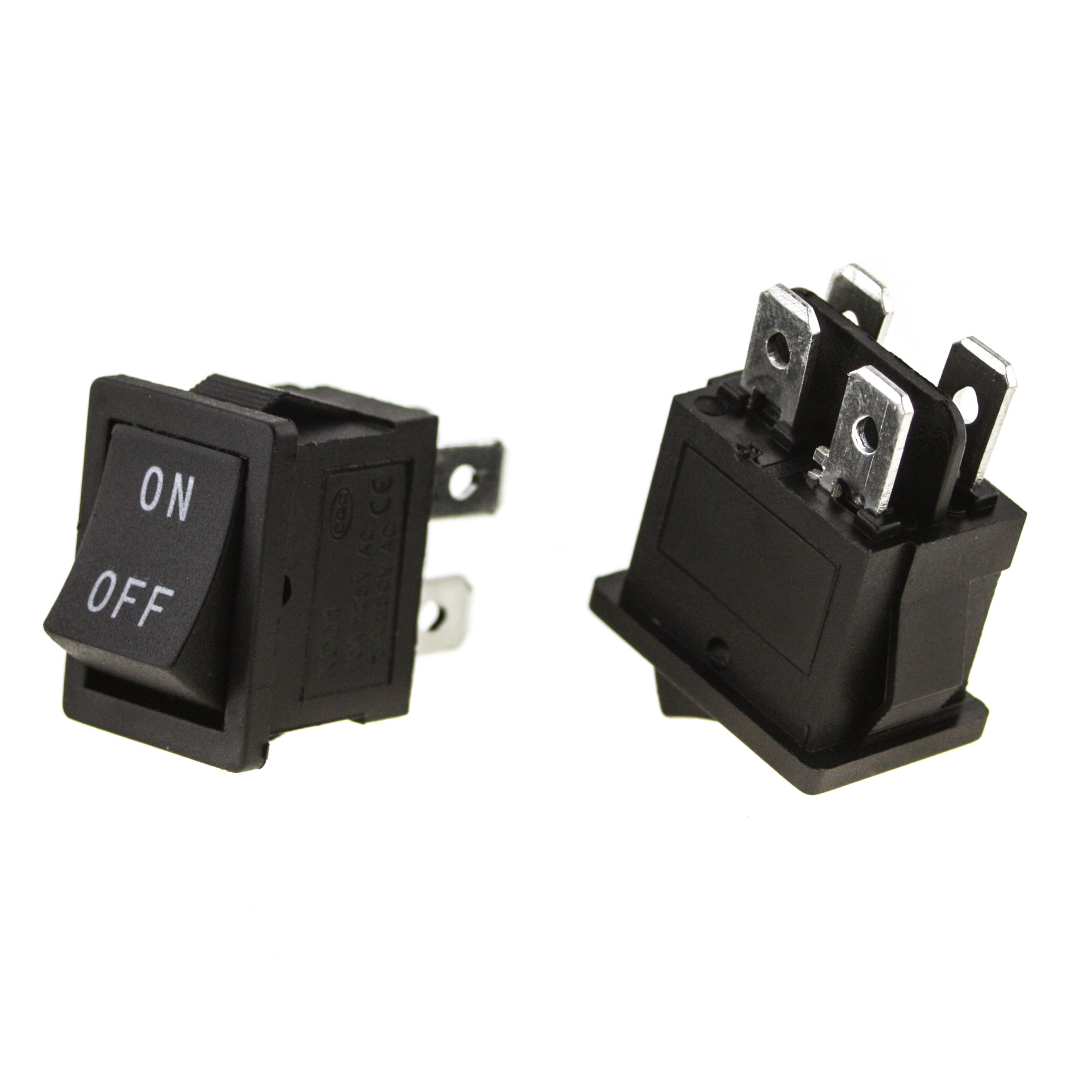 Switch ON-OFF 250V 3A, 21x15mm, black