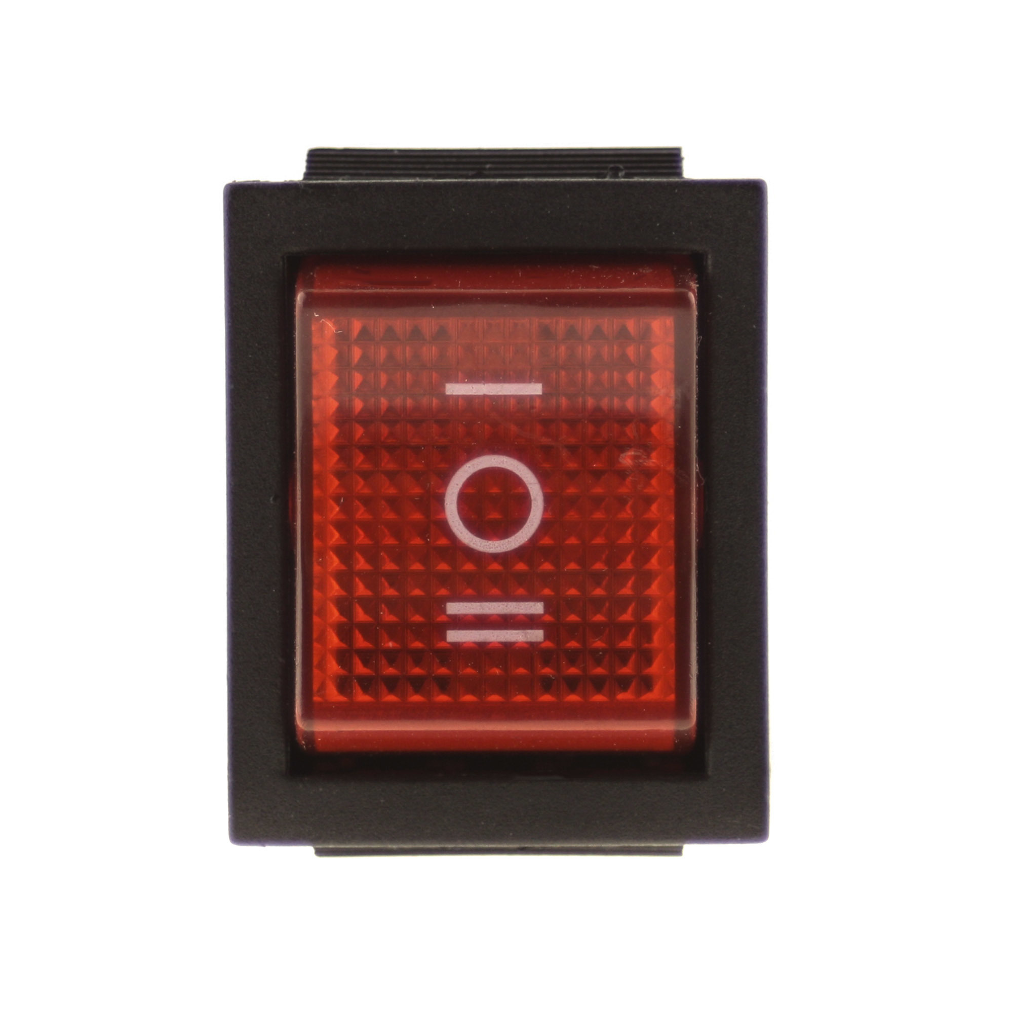 Wippschalter I-0-II 250V 16A, 31x26mm, Rot