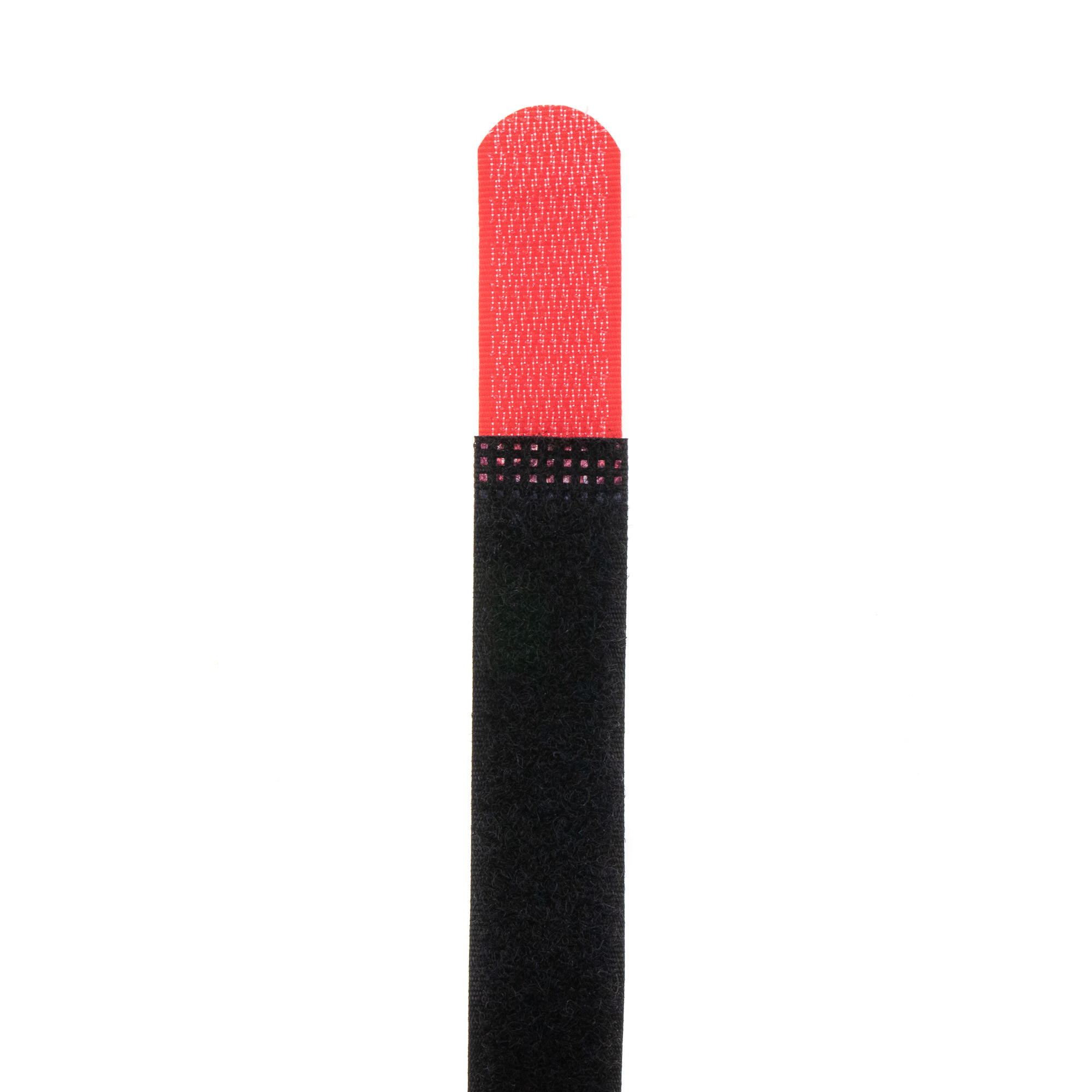Hook-and-loop strap 300x20, black/red, 10PCS
