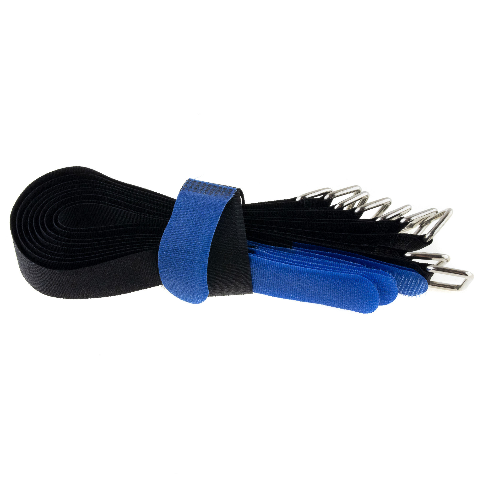 Hook-and-loop strap 300x20, black/blue, 10PCS