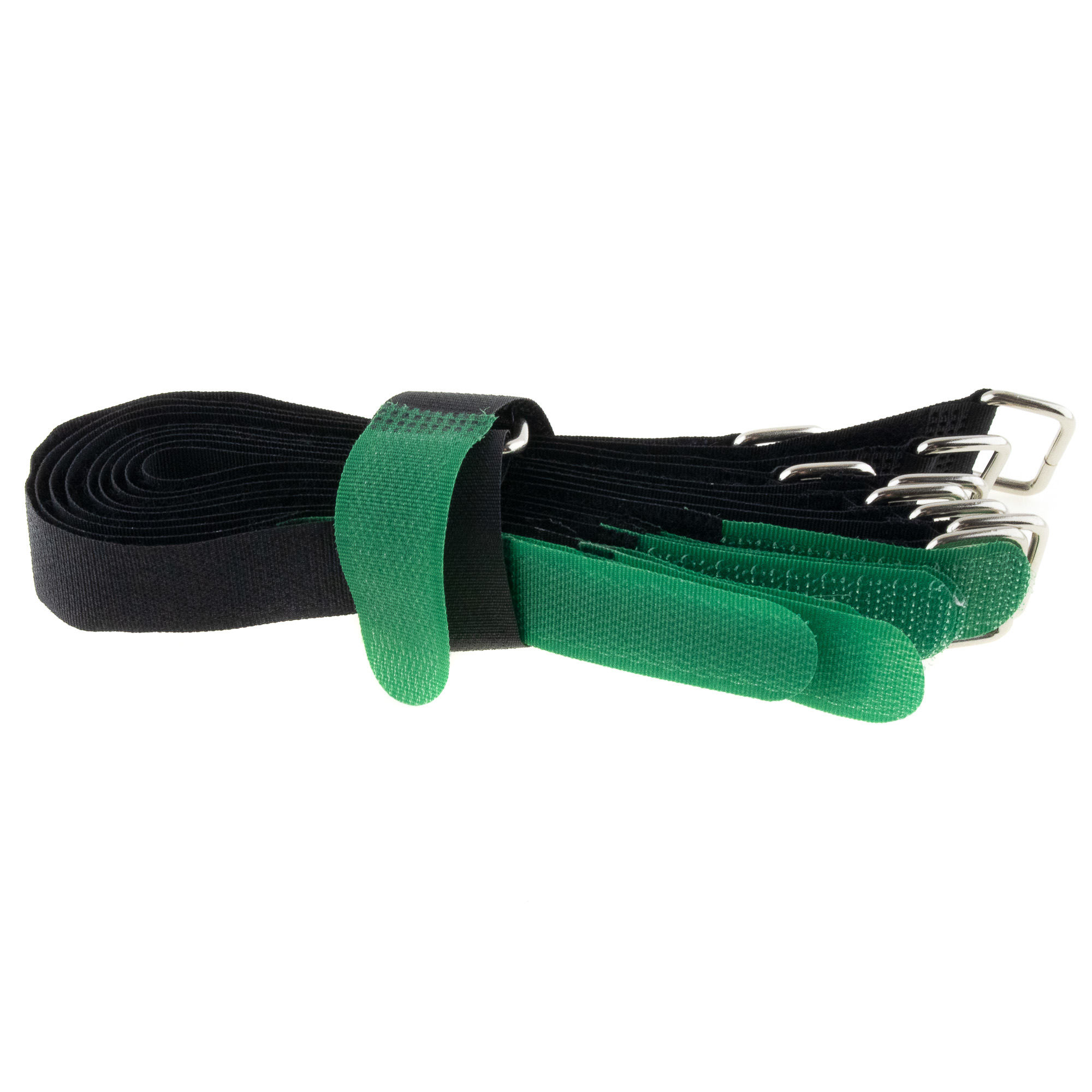 Hook-and-loop strap 300x20, black/green, 10PCS