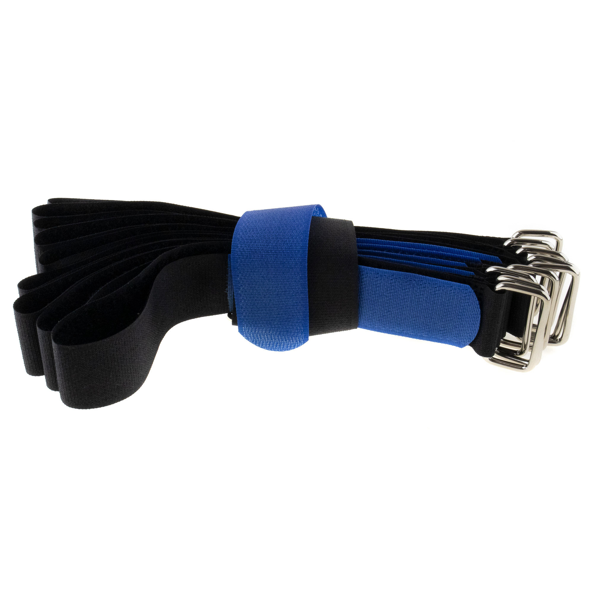 Hook-and-loop strap 400x30, black/blue, 10PCS