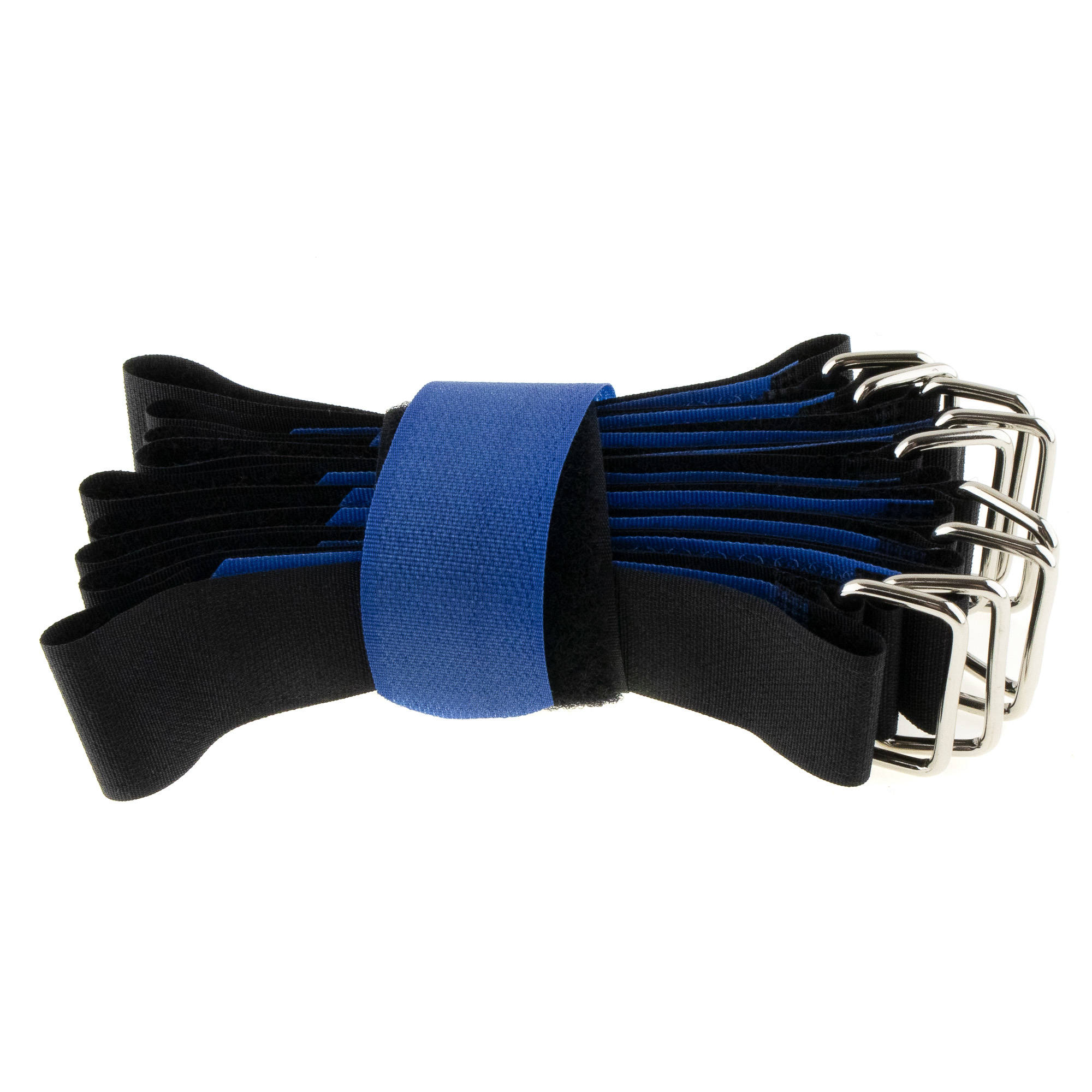 Klettbinder 400x30, schwarz/blau, gekreuzt, 10Stk