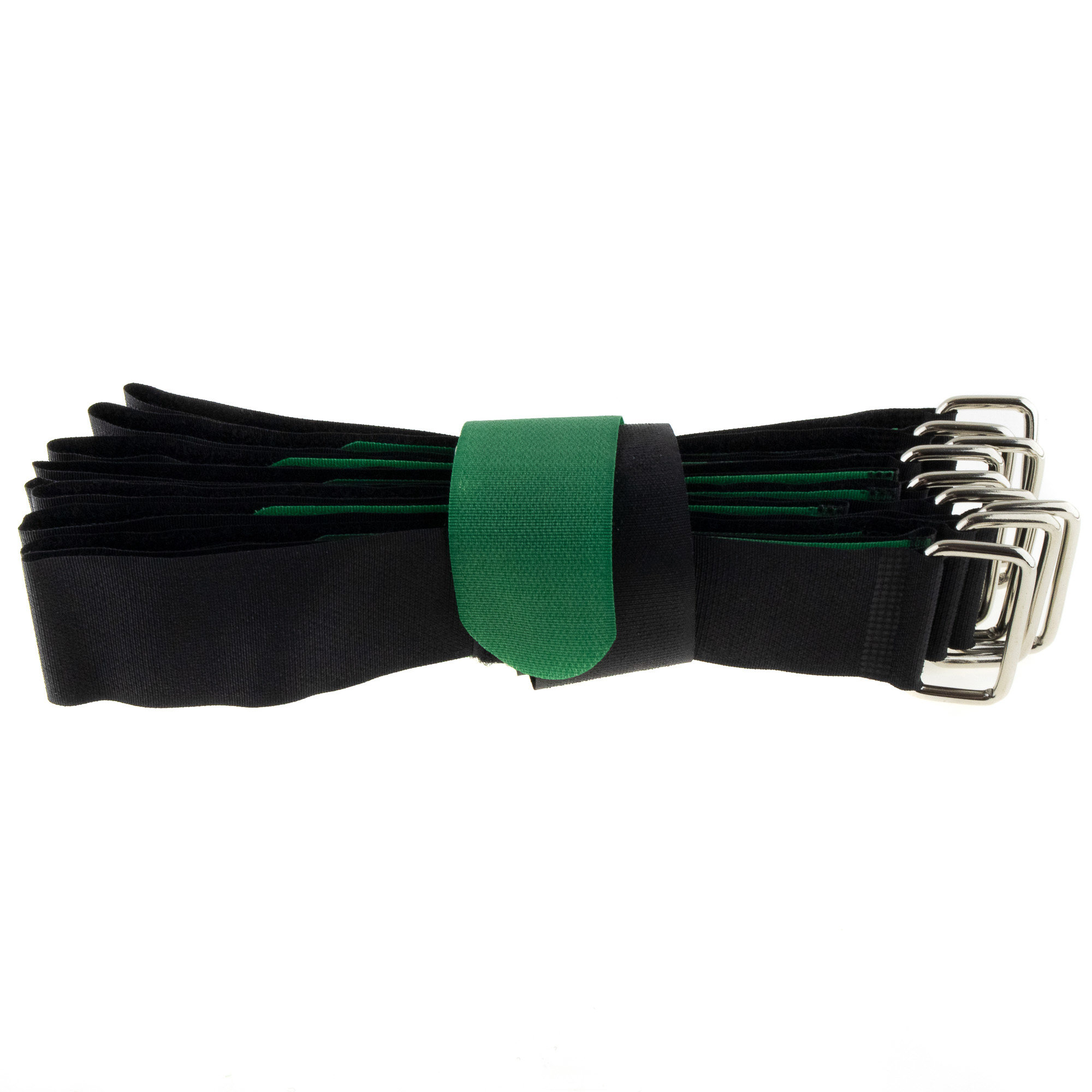Hook-and-loop strap 600x38, black/green, 10PCS