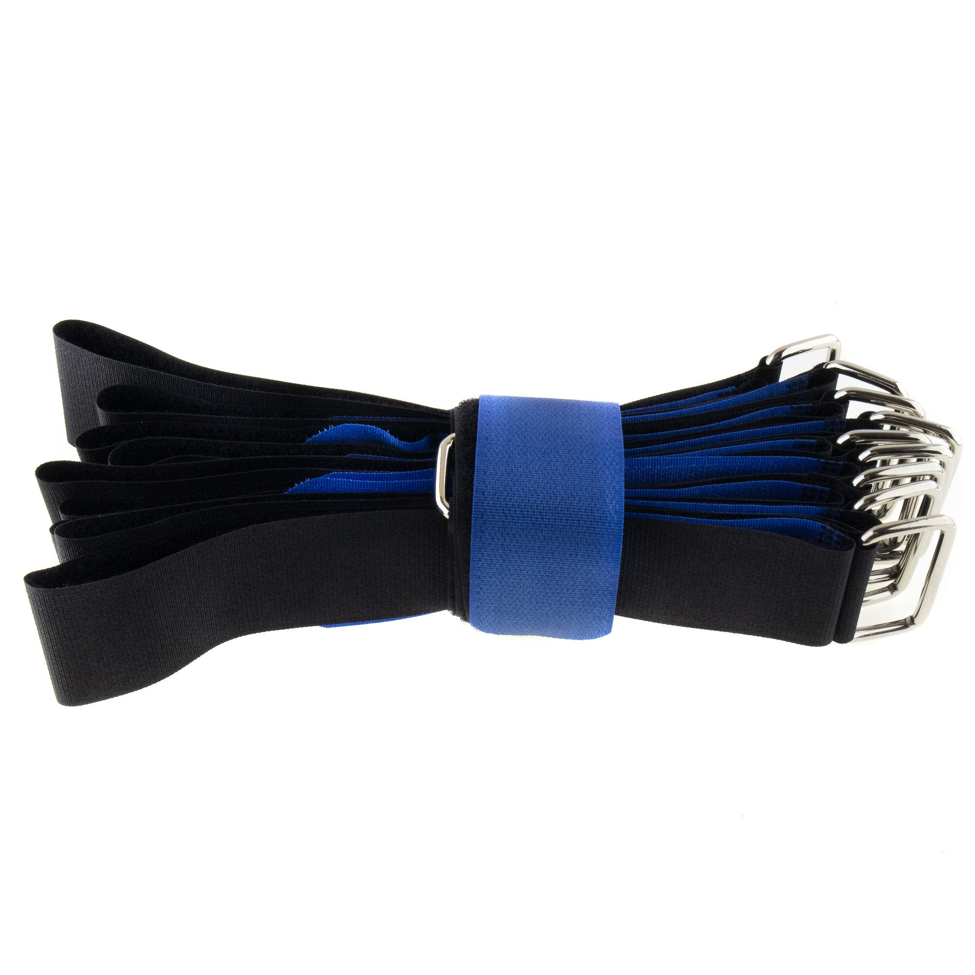 Hook-and-loop strap 600x38, black/blue, crossed, 10PCS