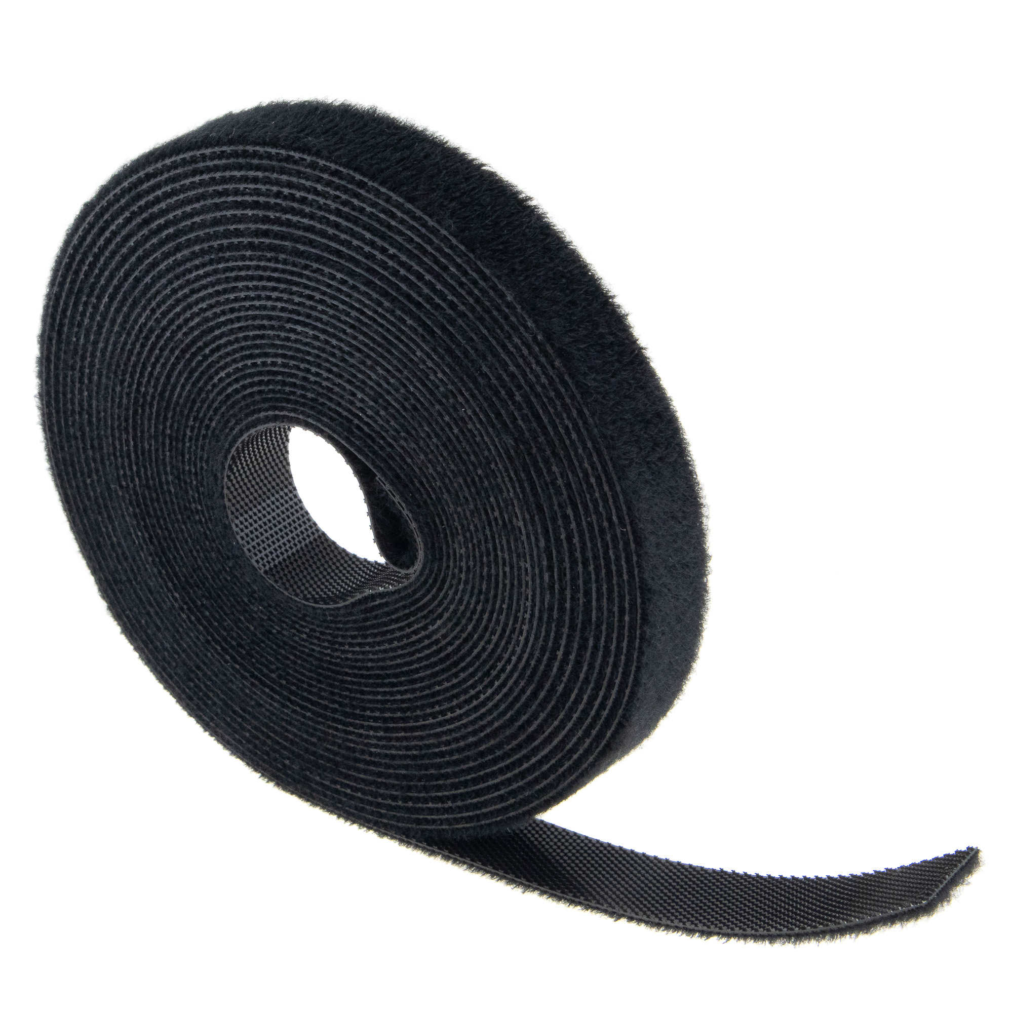Klettband schwarz, 12,5mm, 10 Meter