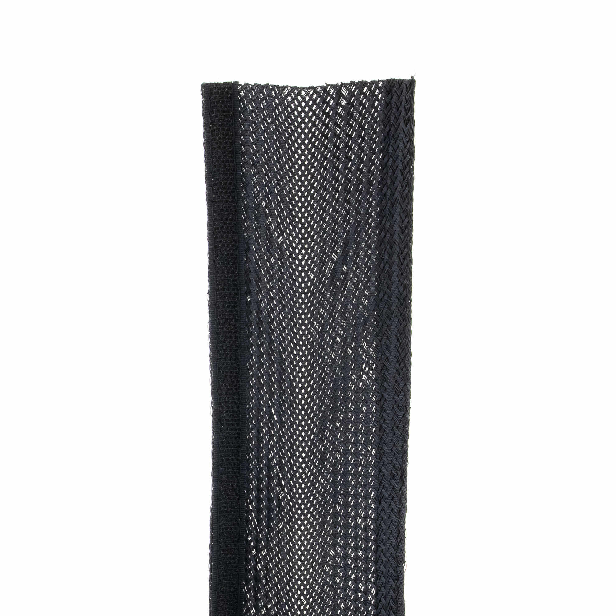 Kabelschlauch mit Klett, schwarz, 15-20mm, 2 Meter