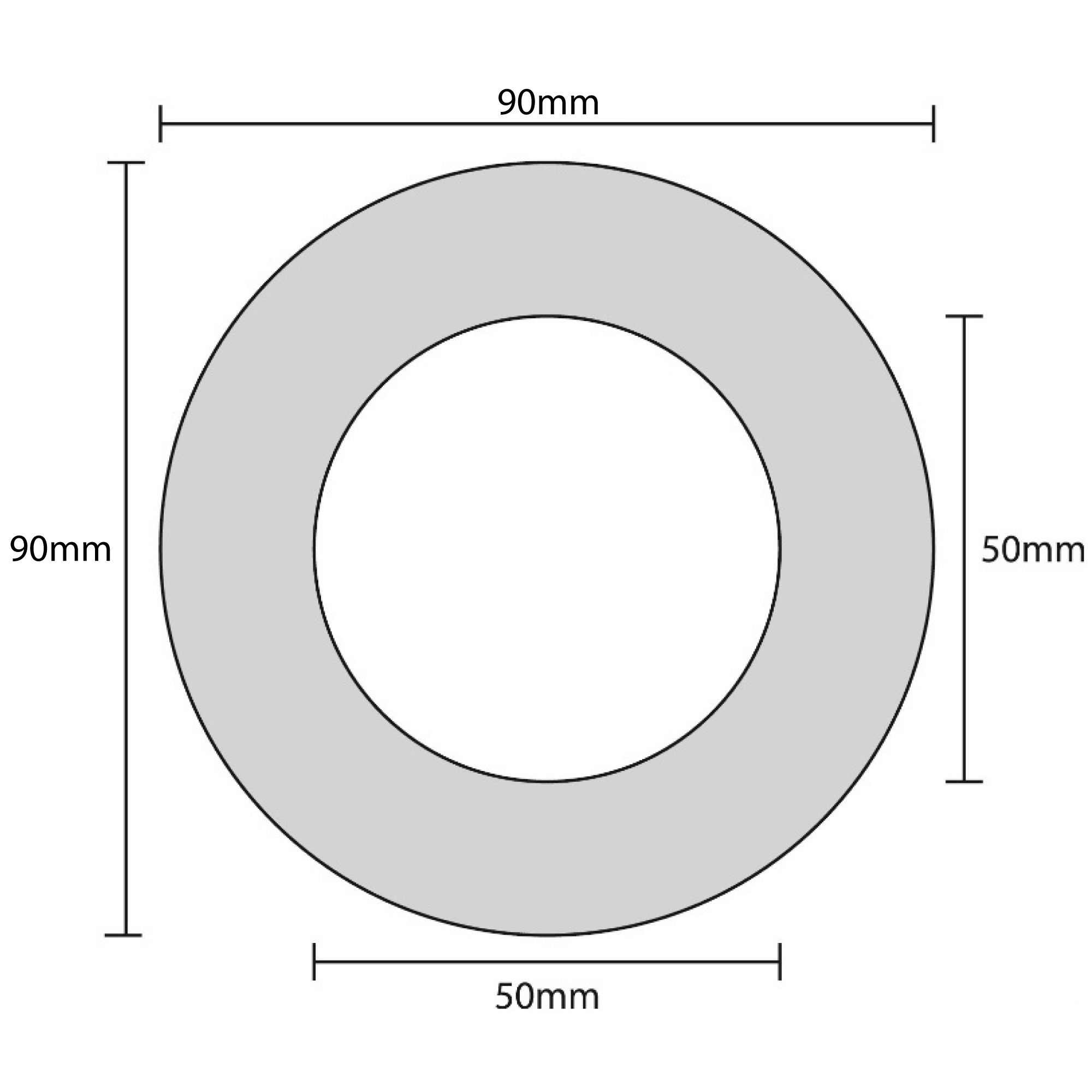 Round Frame for GU10 / MR16 spotlights, black