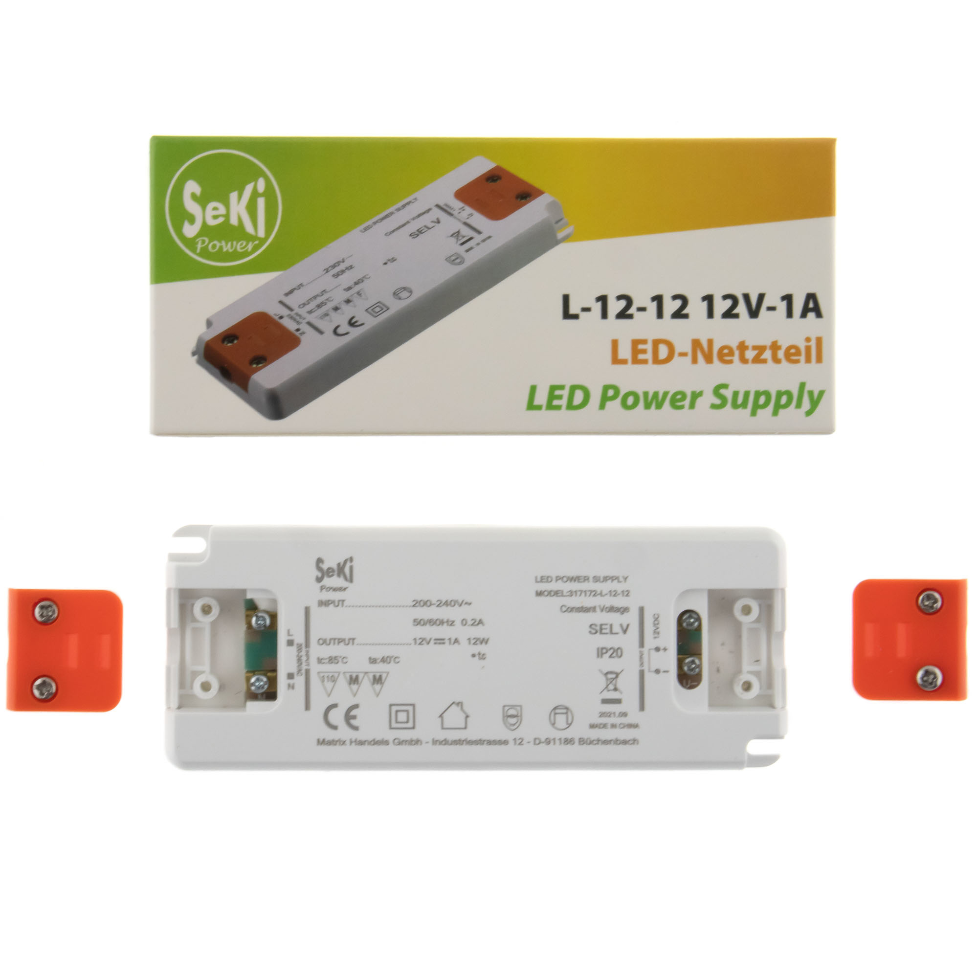 LED-Netzteil L-12-12 - 12V - 1A - 12W