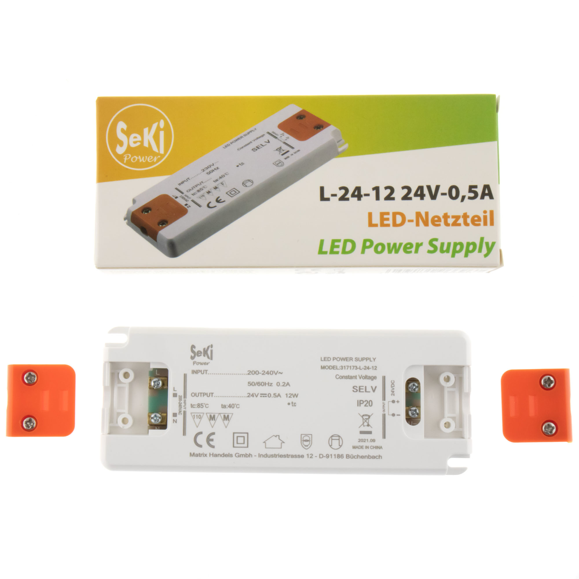 LED power supply L-24-12 - 24V - 0.5A - 12W